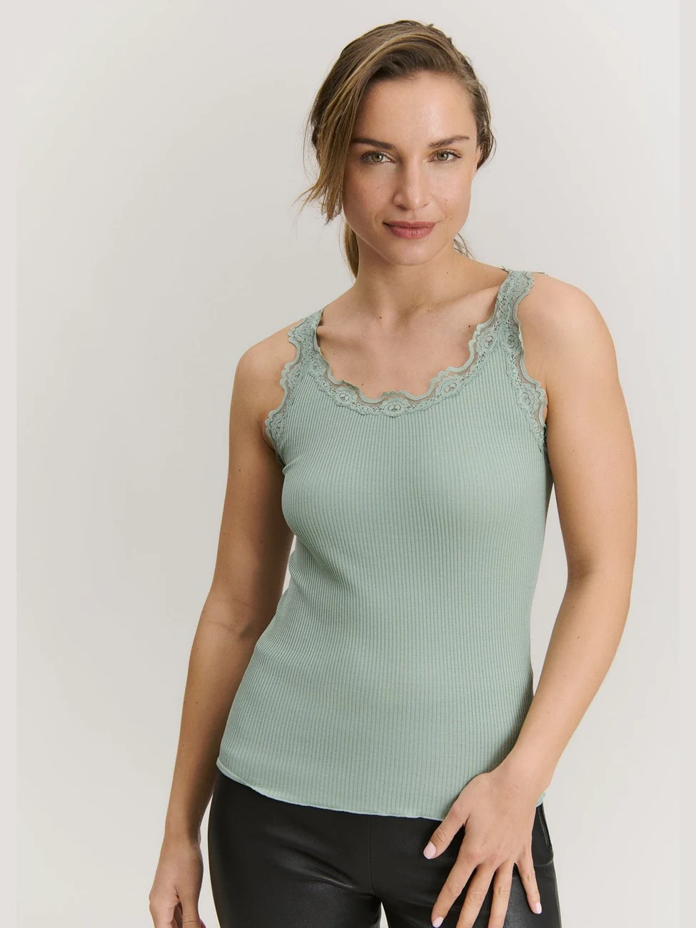 Babette silk lace topp - iceberg green - Image 3