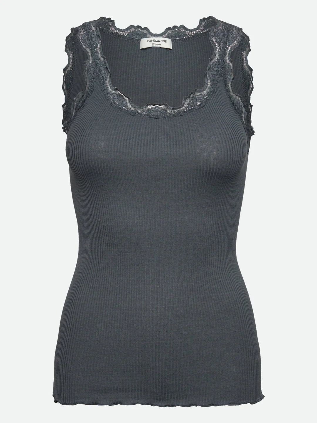 Babette silk lace topp - stormy weather