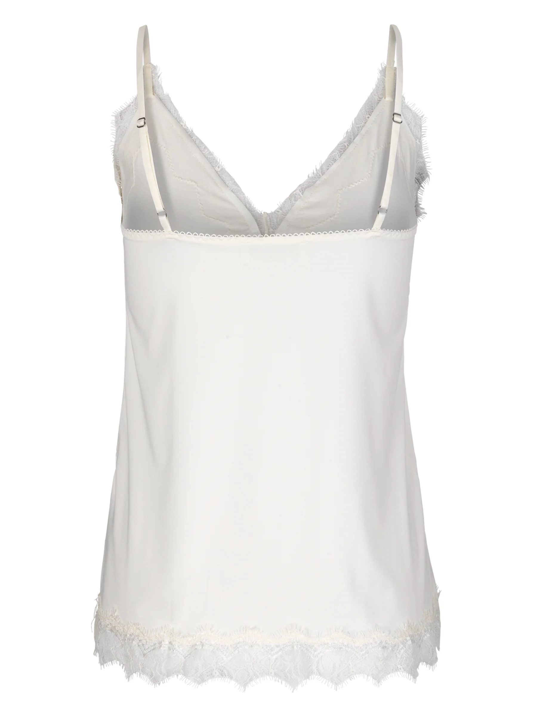 Billie silke topp - ivory - Image 2