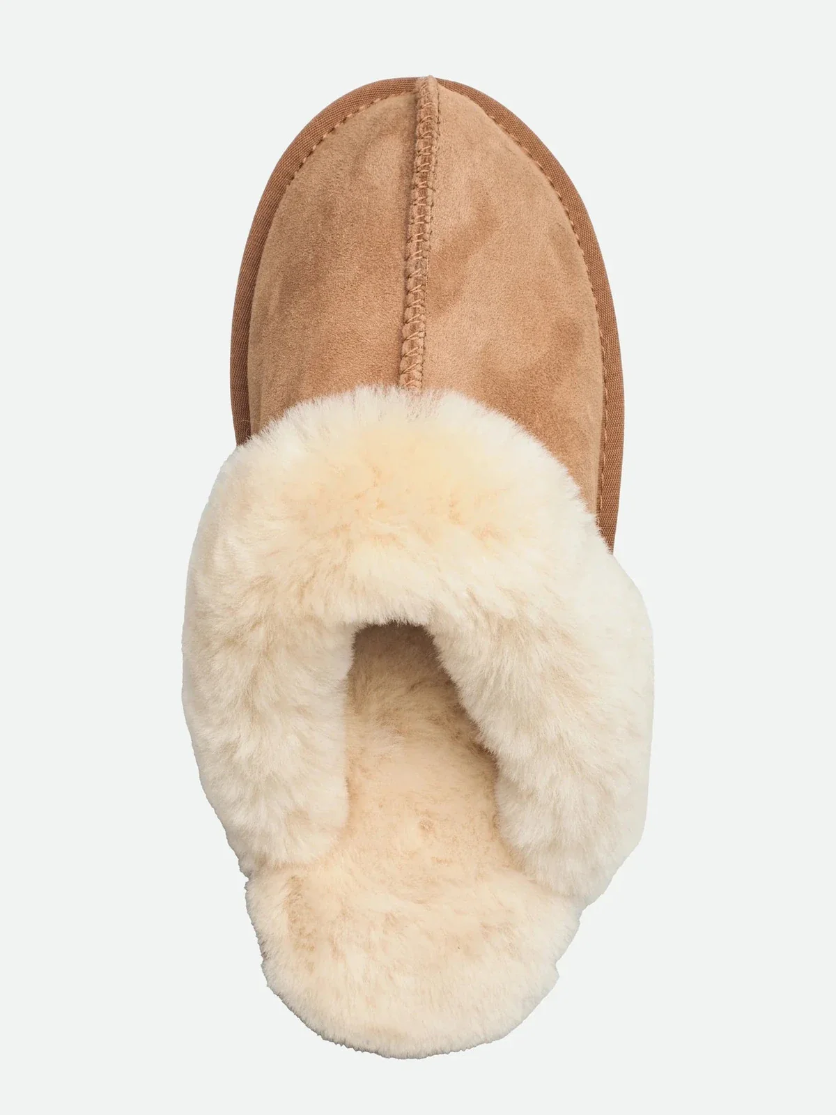 Sydney shearling reversed slippers - almond - Image 4
