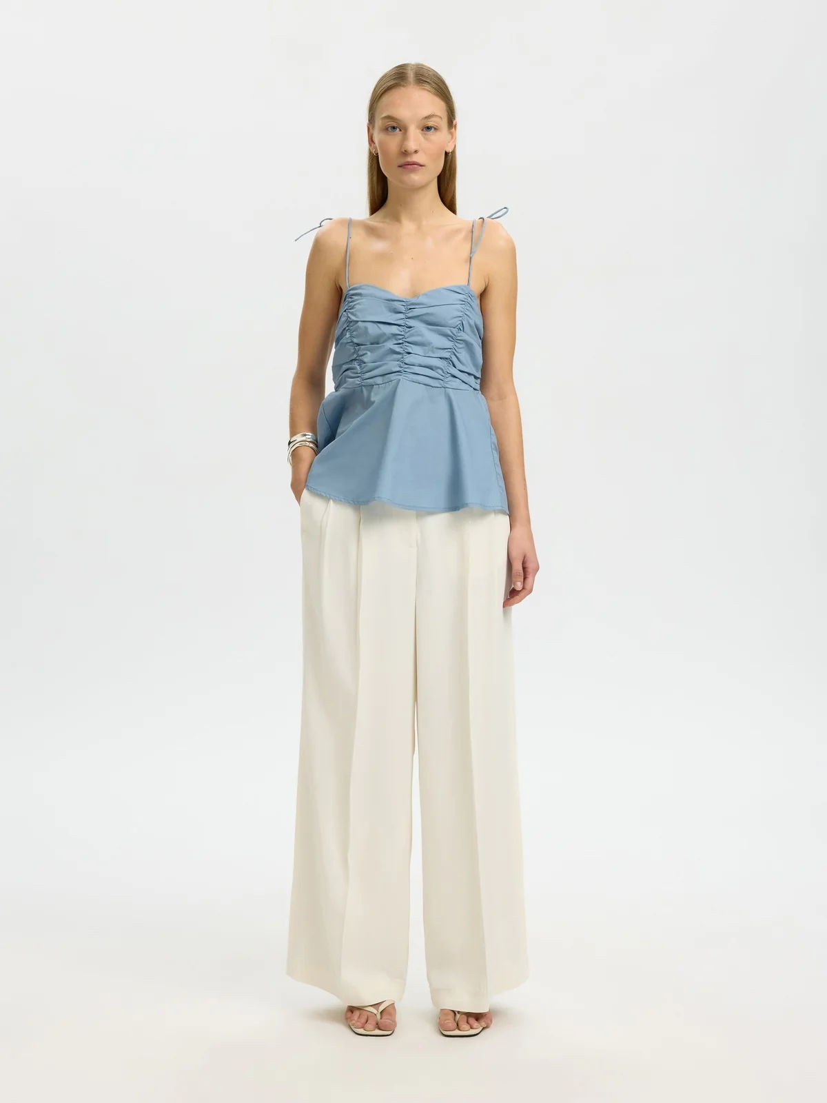 Delia strap topp - dusty blue - Image 4