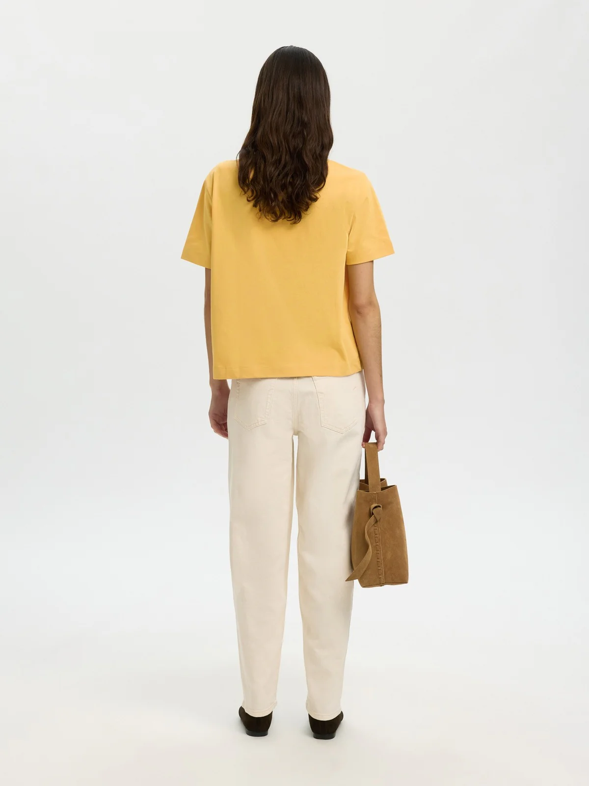 Essential boxy t-skjorte - ochre - Image 5