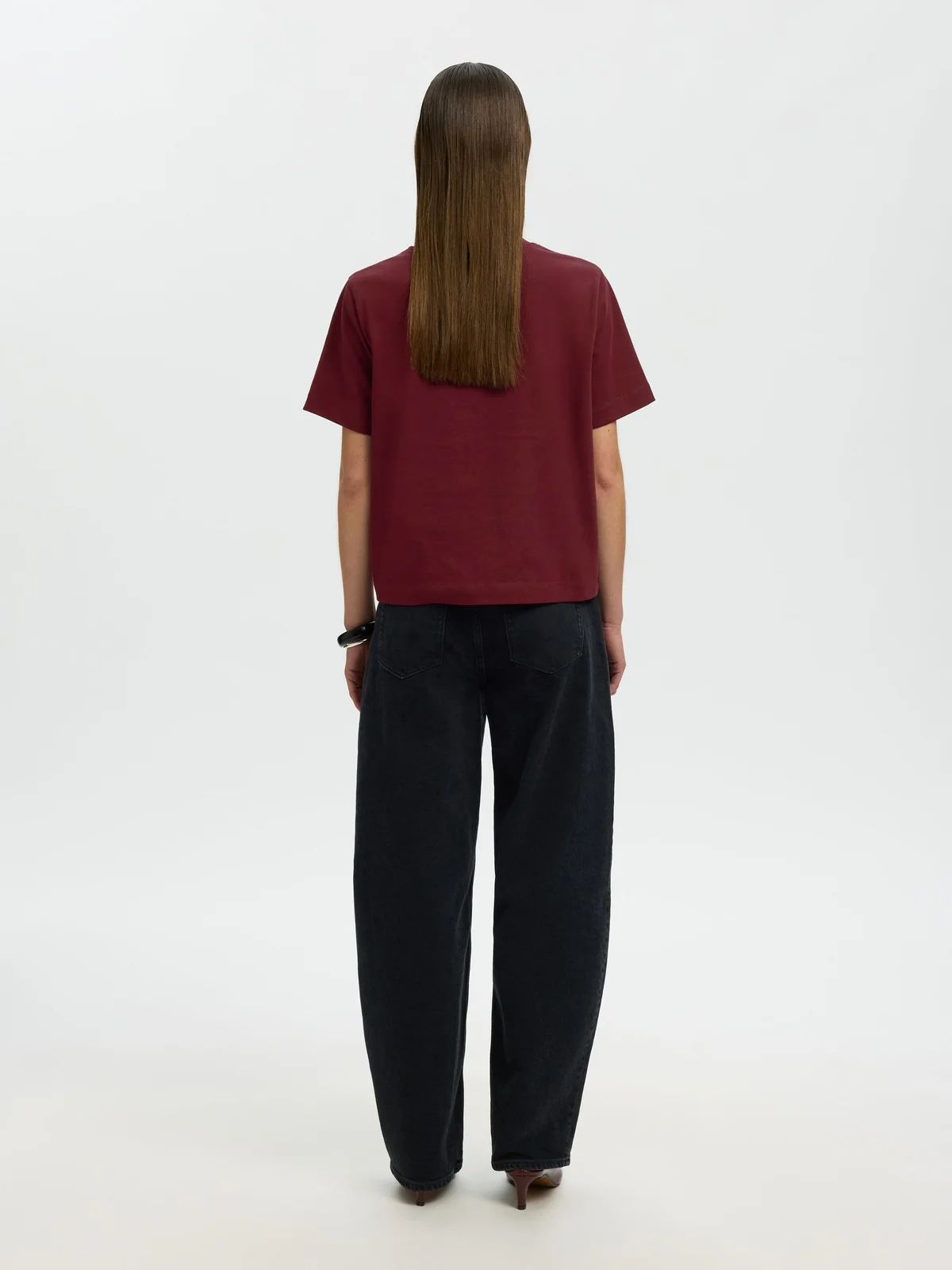 Essential boxy t-skjorte - tawny port - Image 3