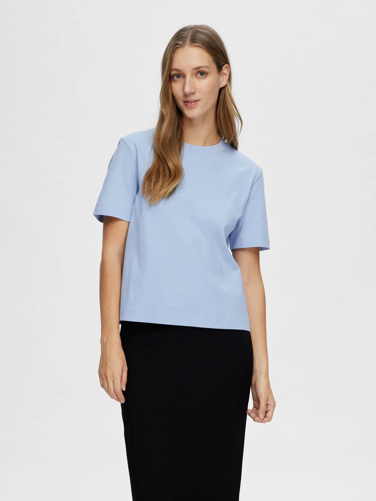 Essential boxy t-skjortes - cashmere blue - Image 3