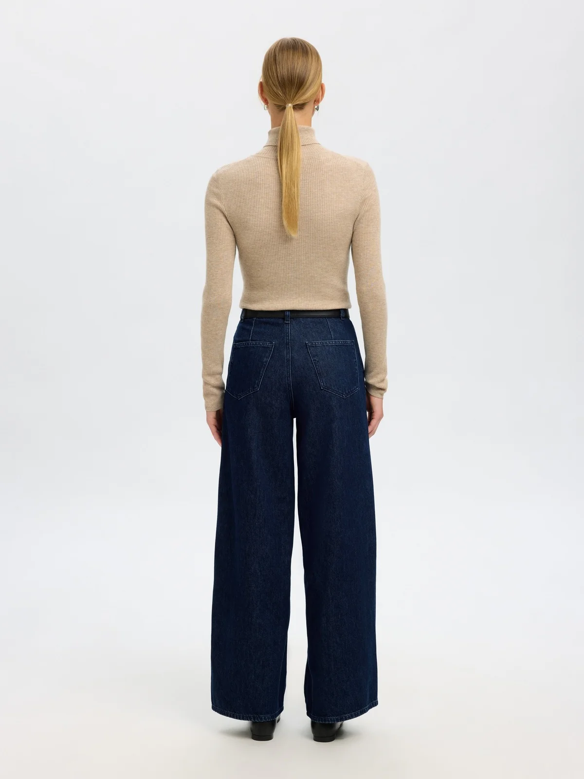 Extra wide mella bora jeans - dark blue denim - Image 5