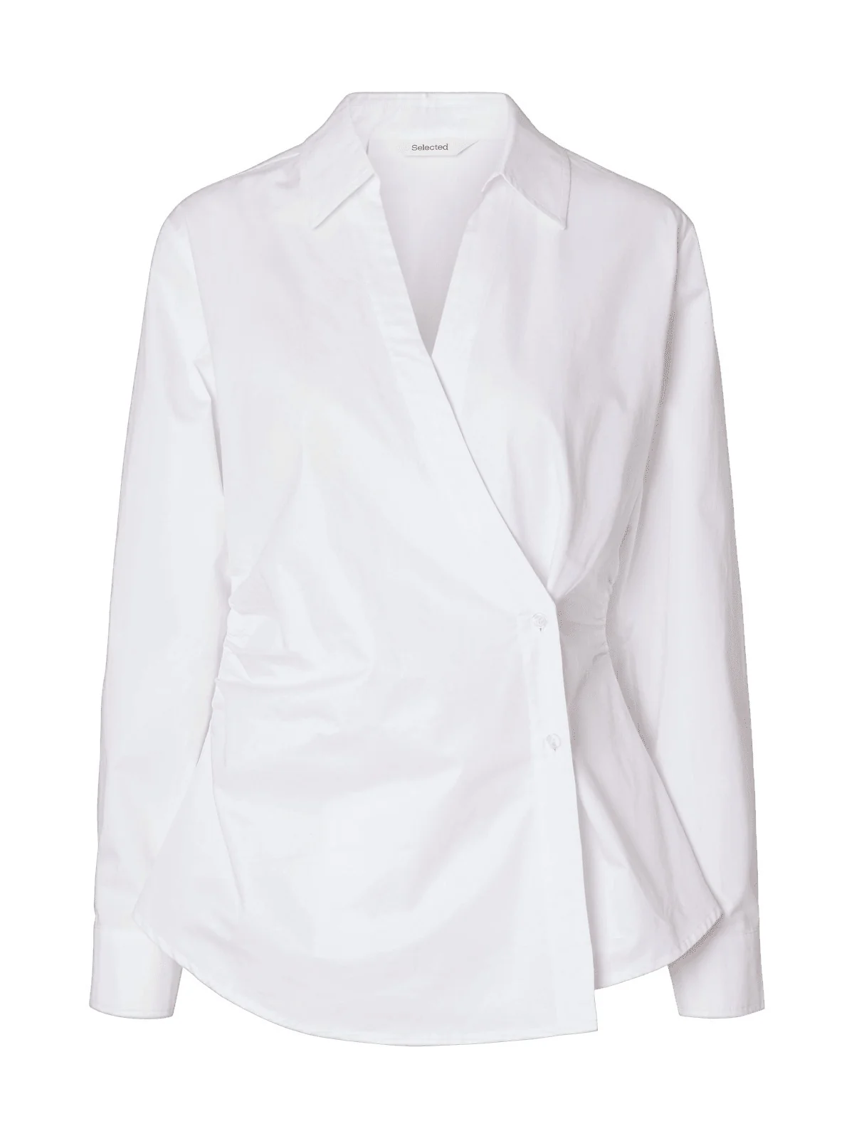 Fia fitted asymetric skjorte - bright white