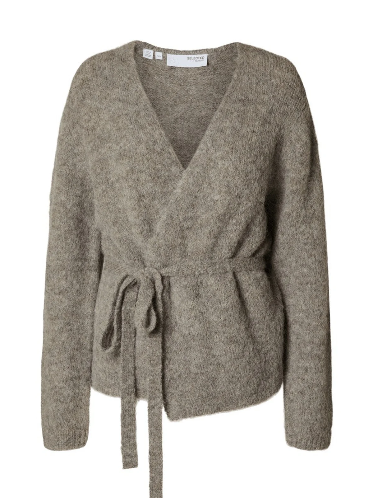 Gabriella belt cardigan - steel gray