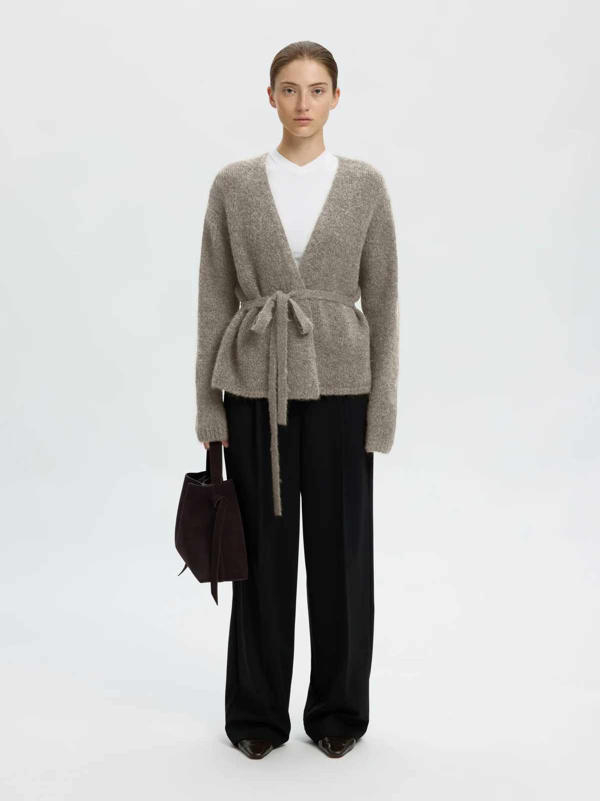 Gabriella belt cardigan - steel gray - Image 4