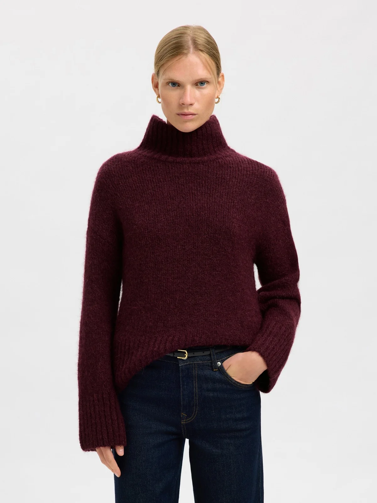 Gabriella ls knit high neck genser - fig - Image 2