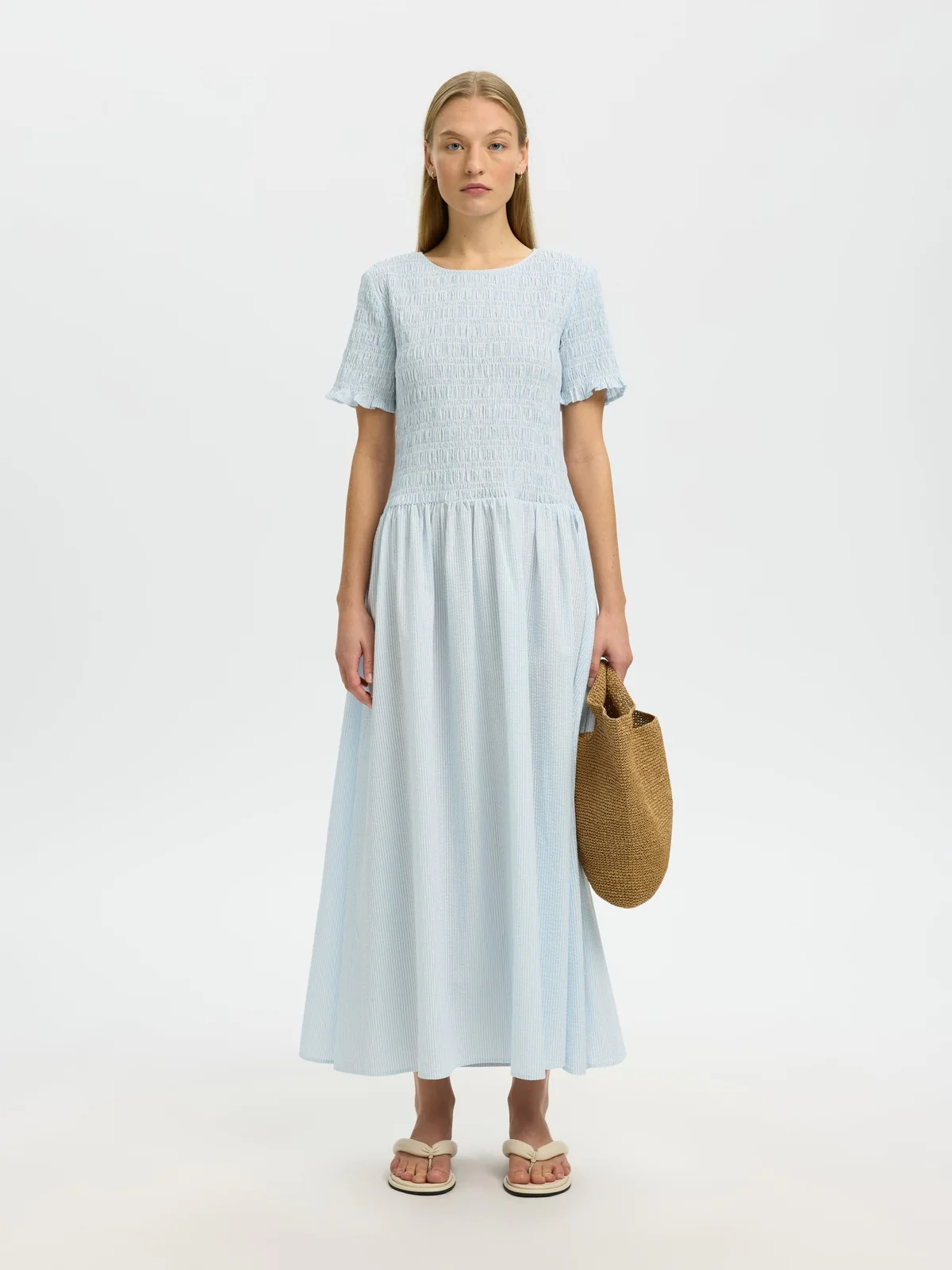 Hannah ankel kjole - cashmere blue - Image 3