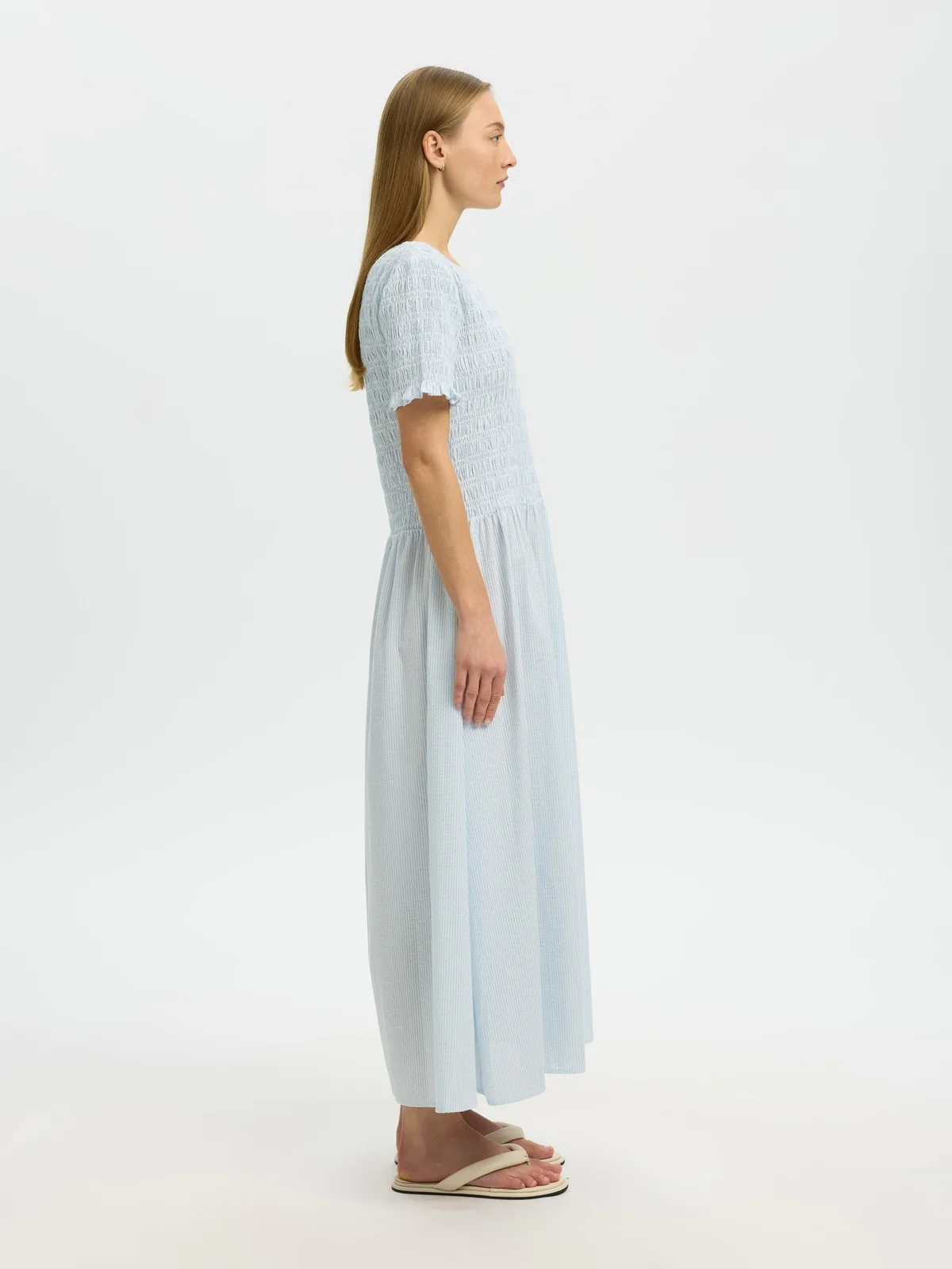 Hannah ankel kjole - cashmere blue - Image 5