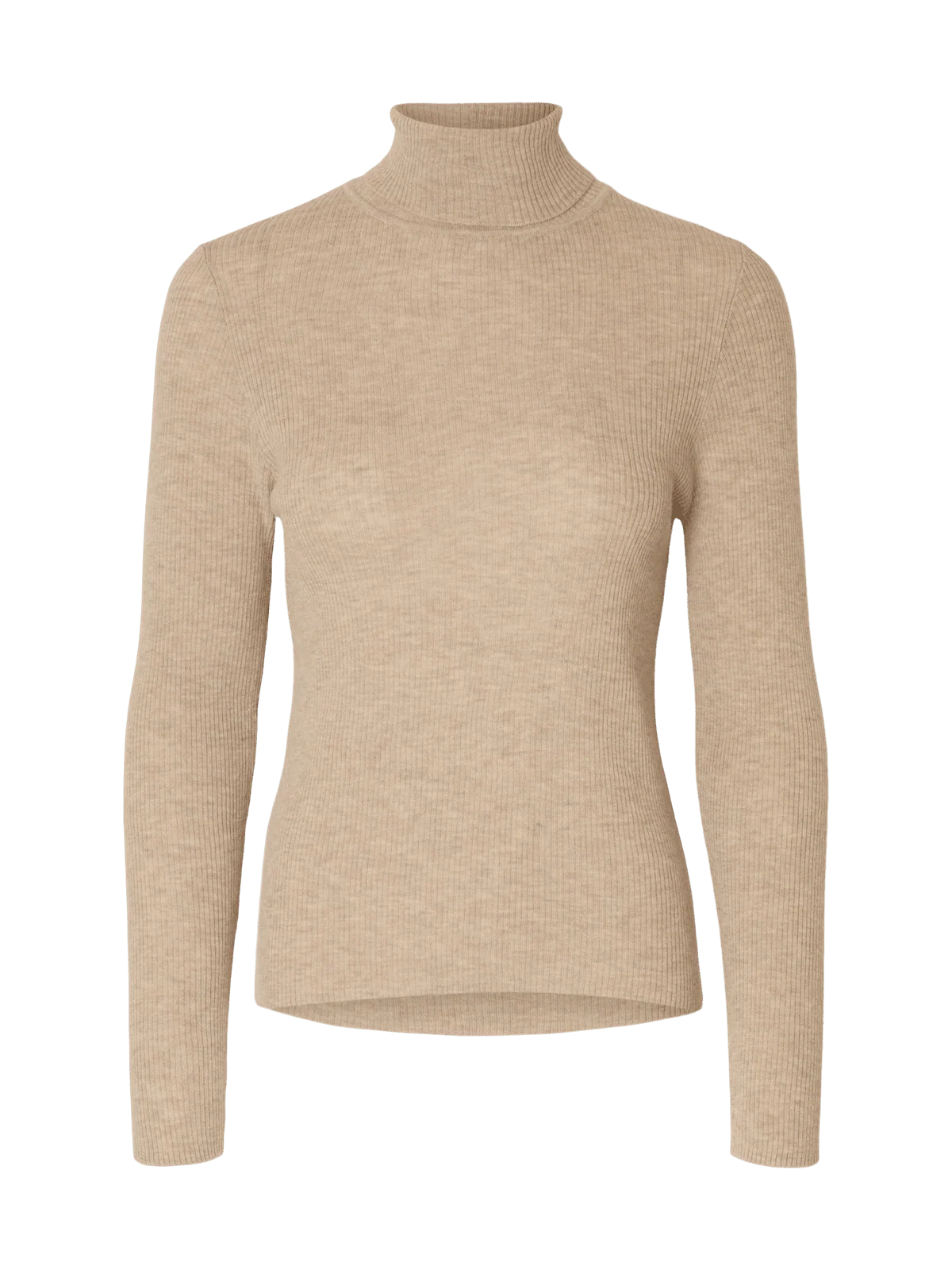 Ingrid knit wool blend roll neck genser - island fossil