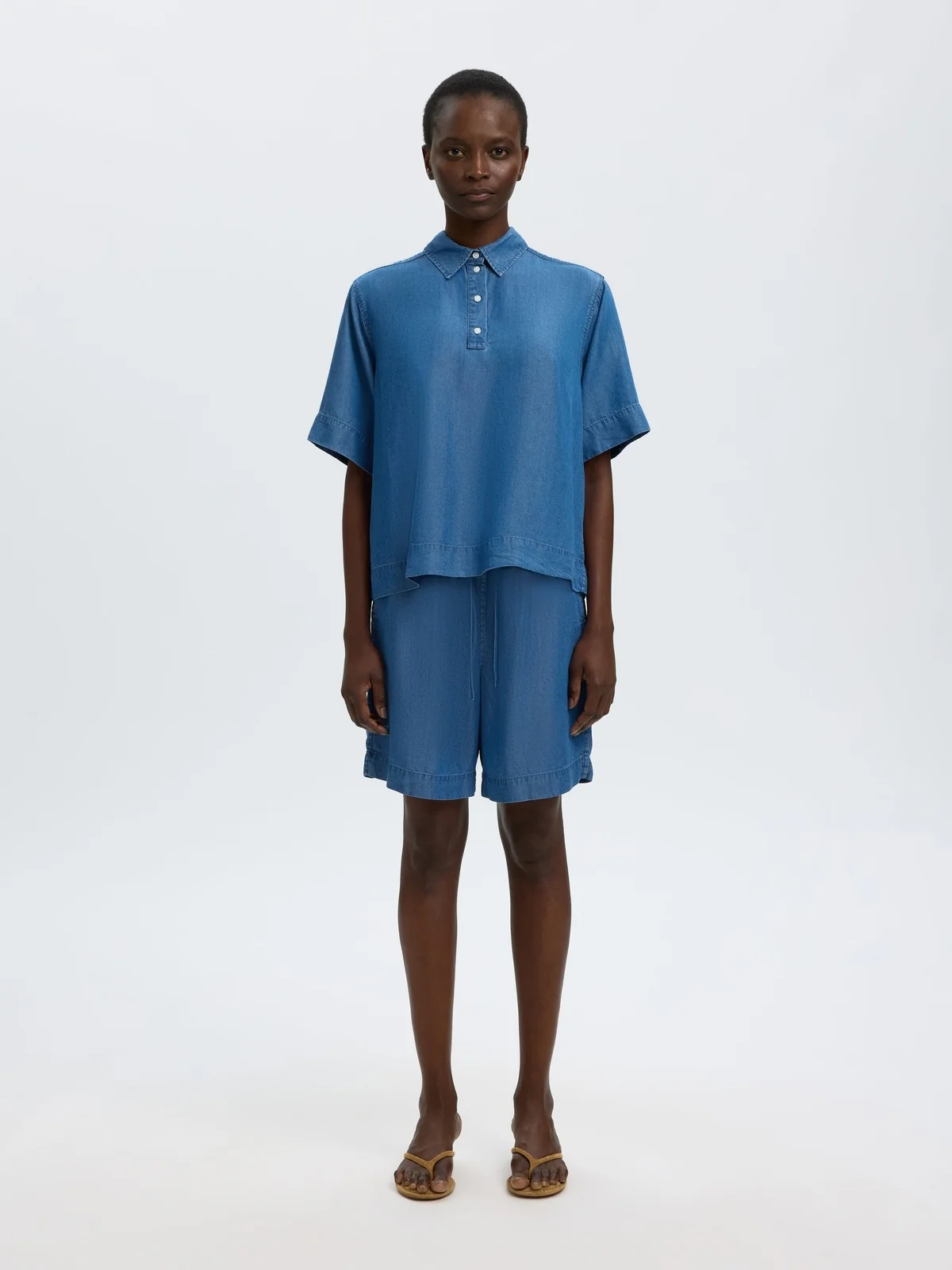 Janna polo t-skjorte - medium blue denim - Image 3