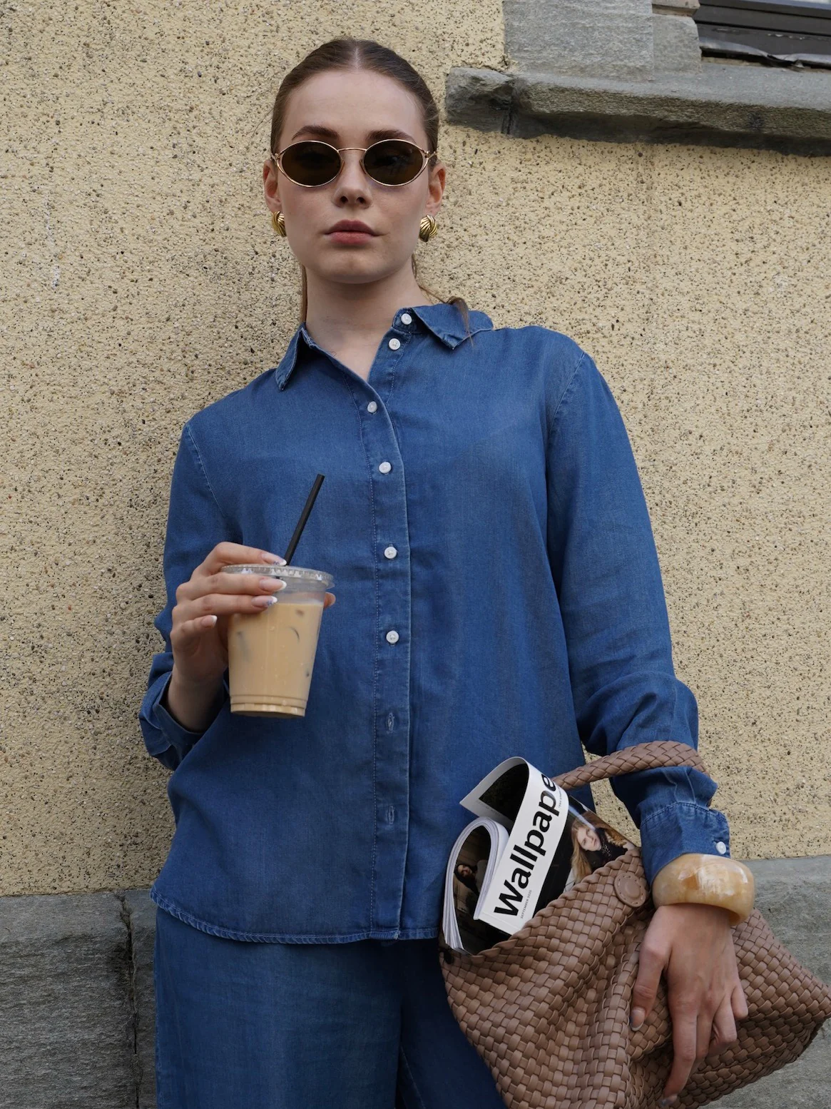 Janna viva skjorte - medium blue denim