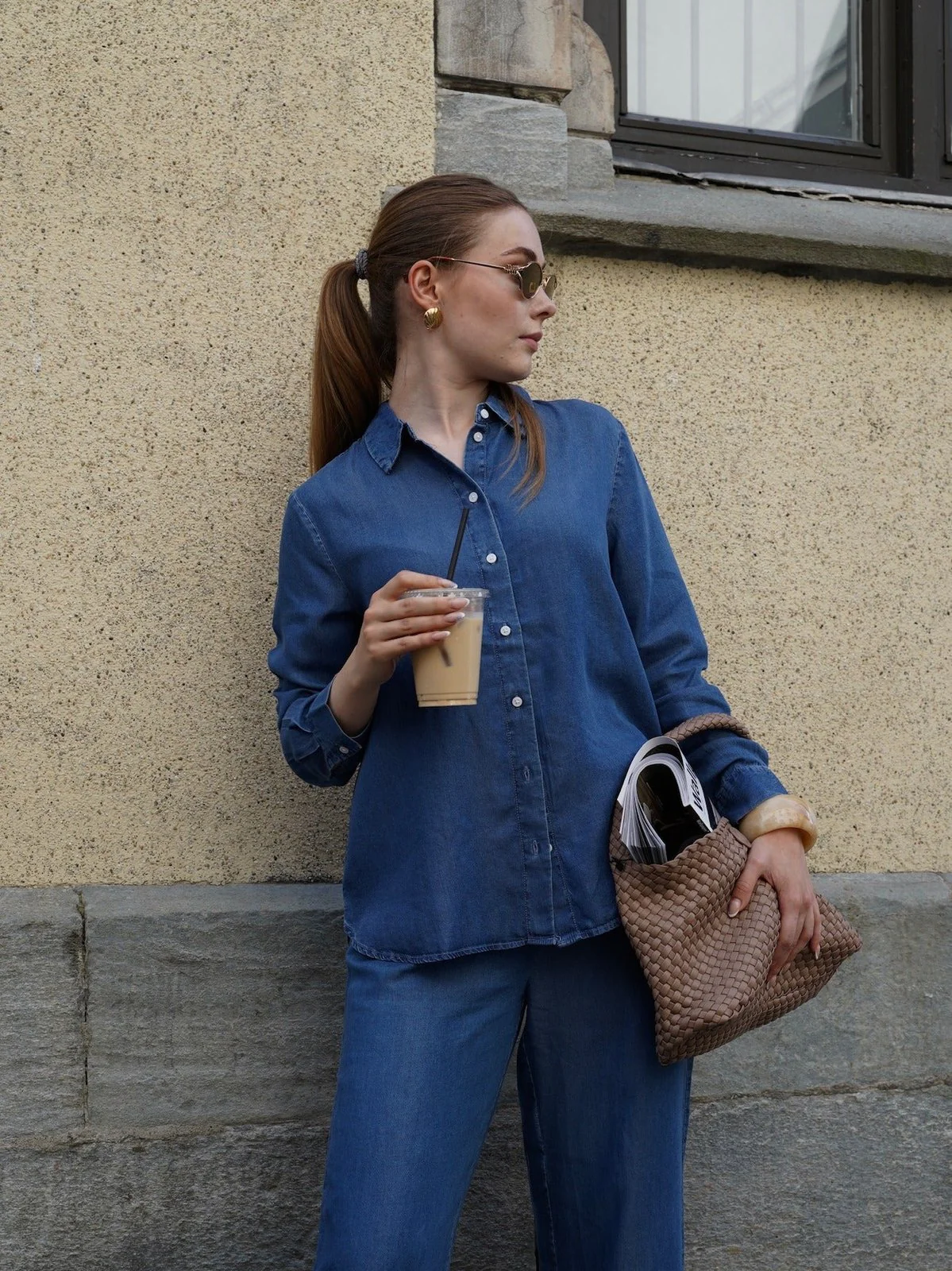 Janna viva skjorte - medium blue denim - Image 5