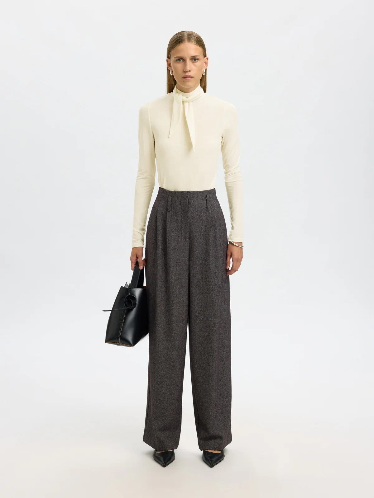 Lina lano high neck topp - egret - Image 3