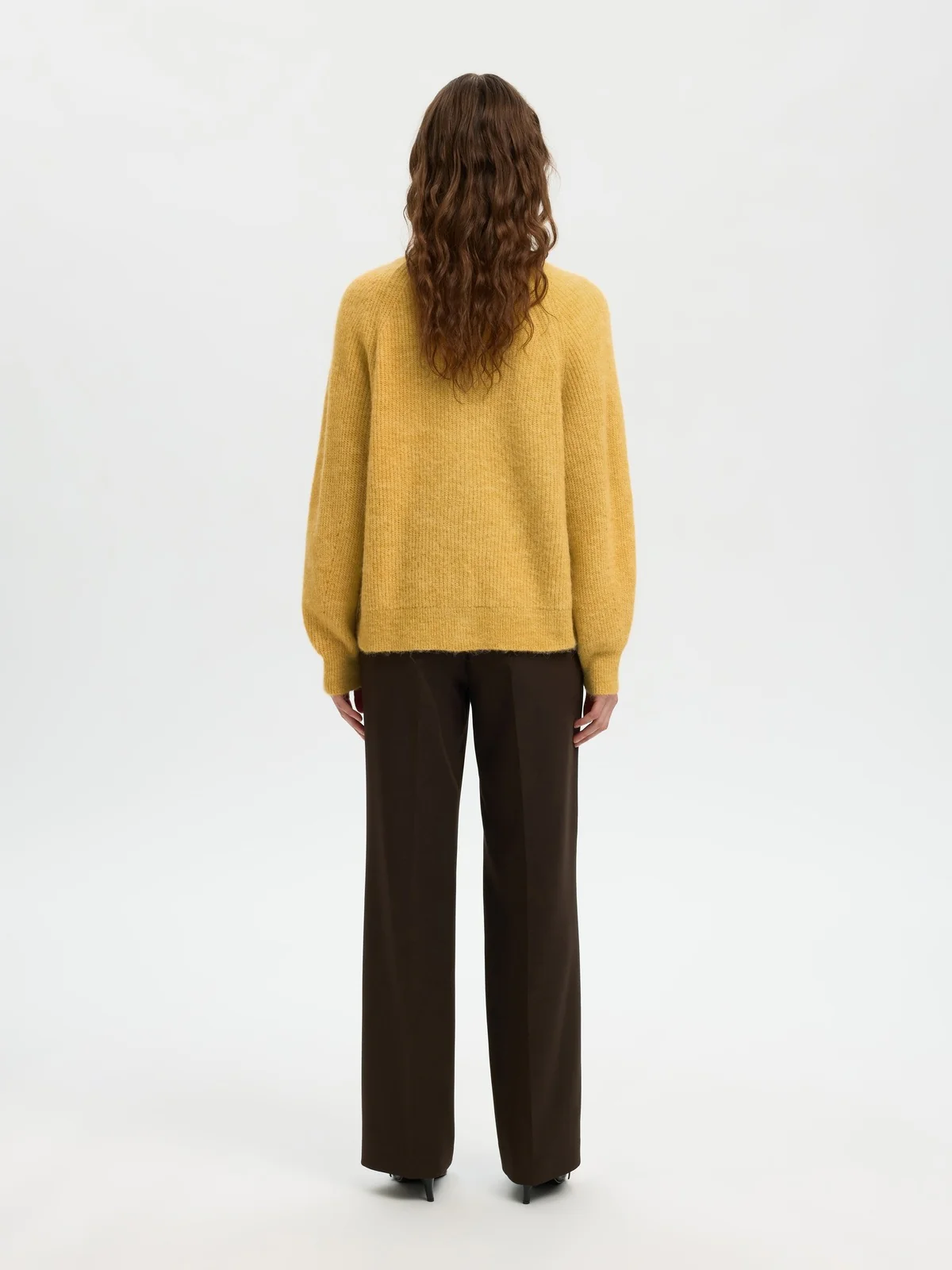 Lulu knit short cardigan- ochre - Image 3