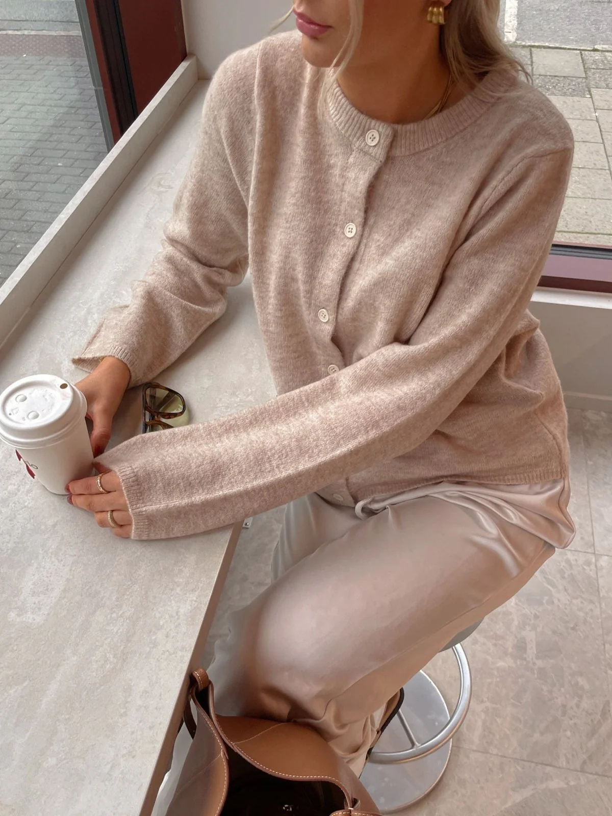 Lulu new knit cardigan - birch - Image 3