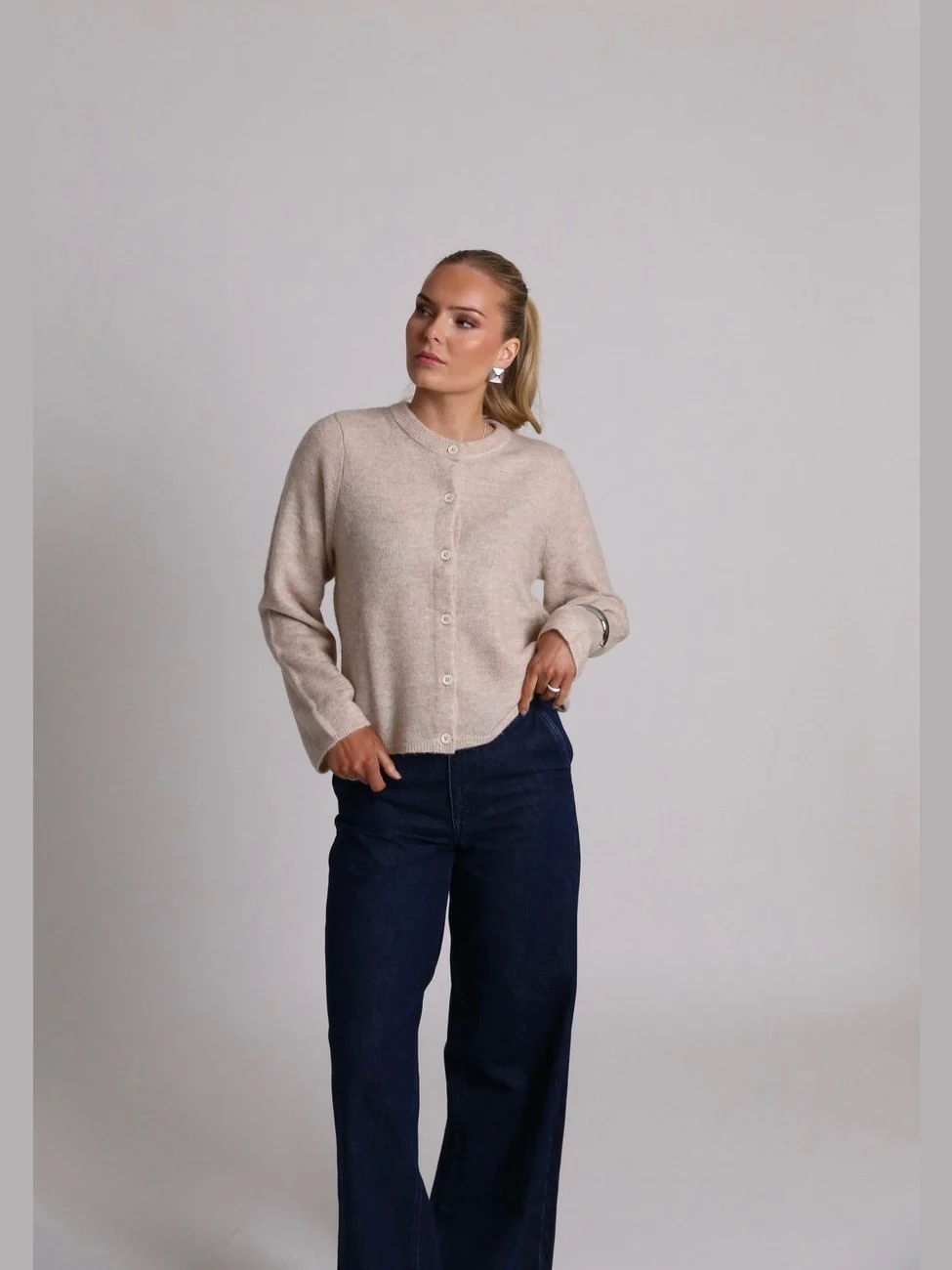 Lulu new knit cardigan - birch - Image 6