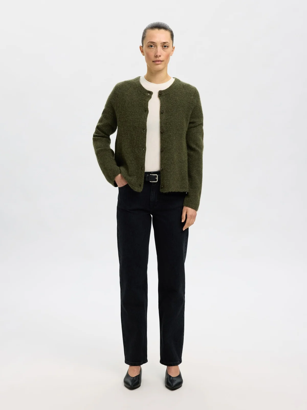 Lulu new knit cardigan - kalamata - Image 7