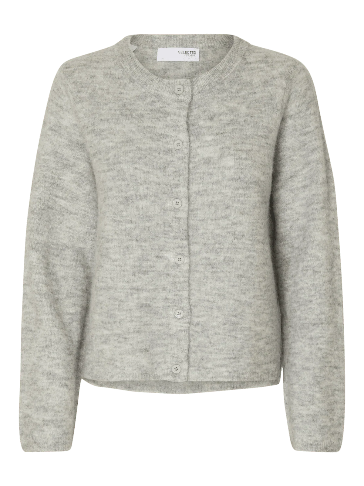 Lulu new knit cardigan - light grey melange
