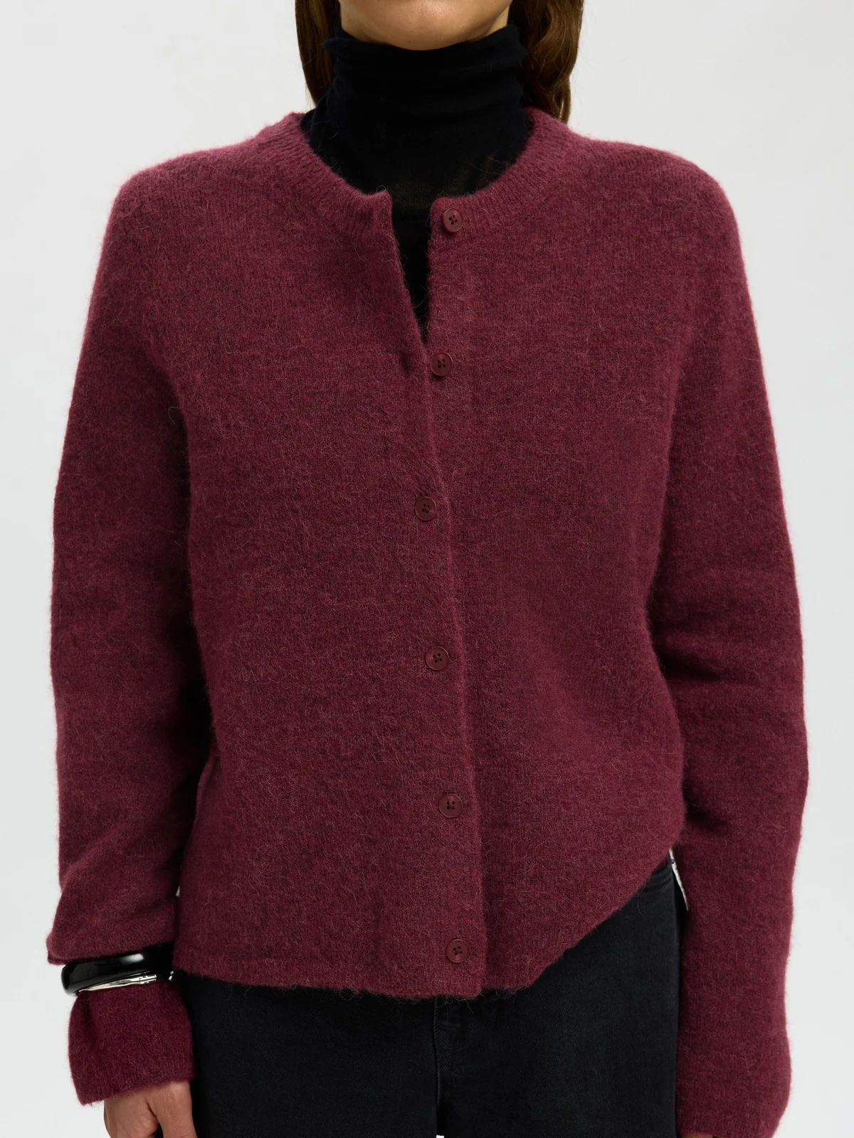 Lulu new knit cardigan - tawny port - Image 6