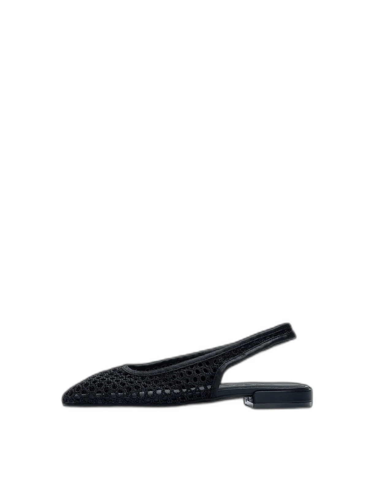 Michelle braided slingback ballerina - black