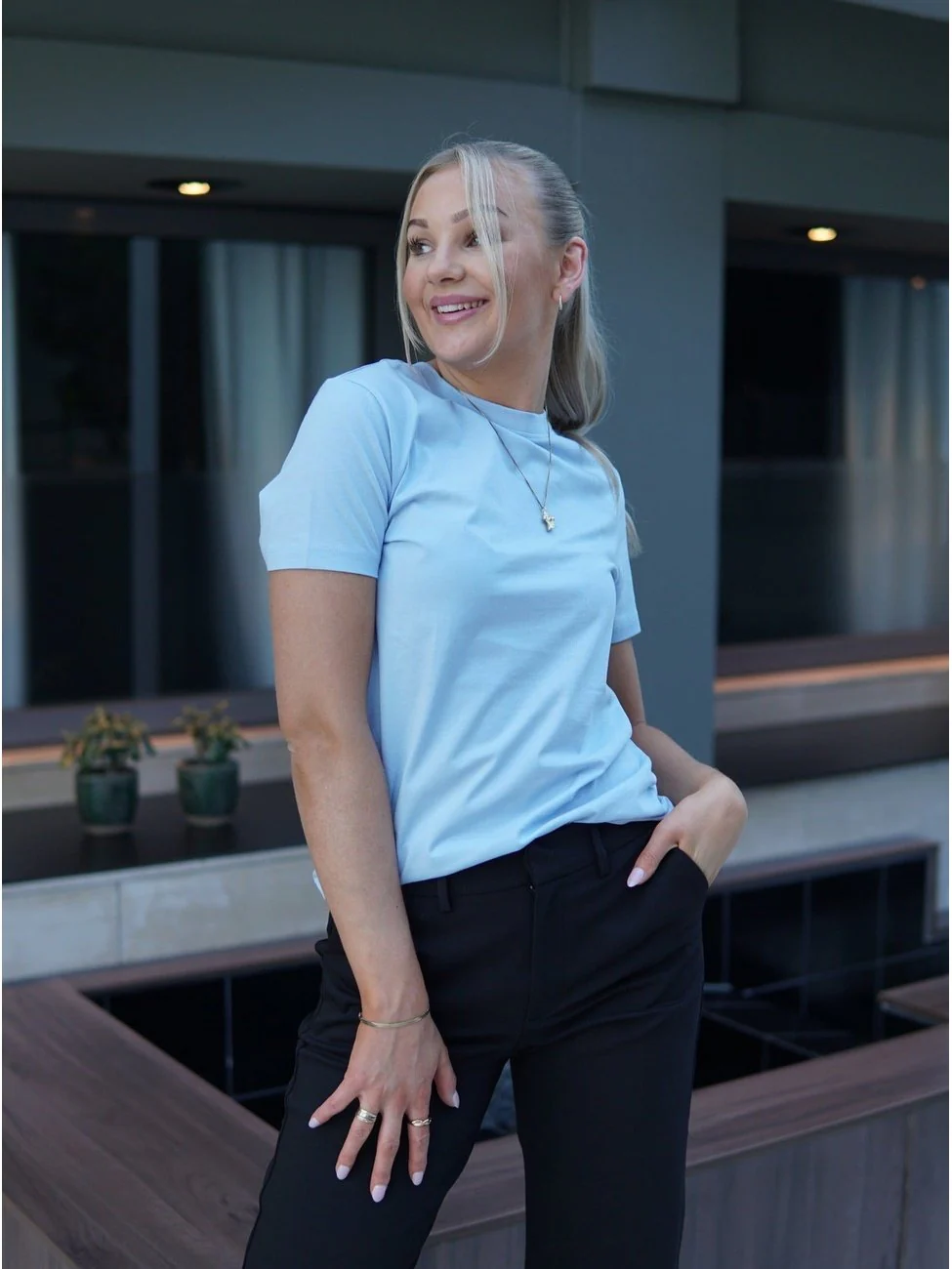 My essential t-skjorte - cashmere blue - Image 3