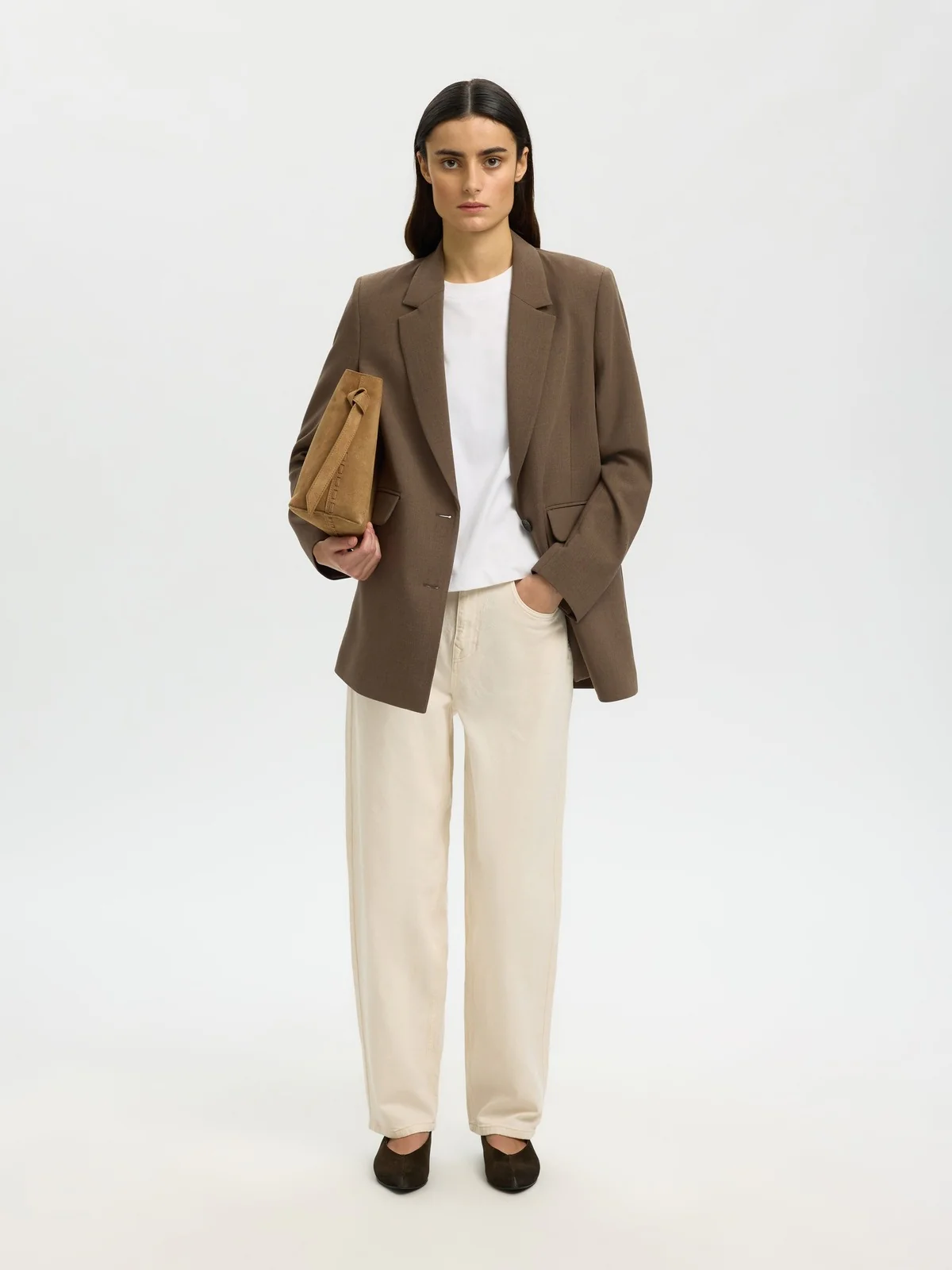 Rita relaxed blazer - chocolate chip - Image 4