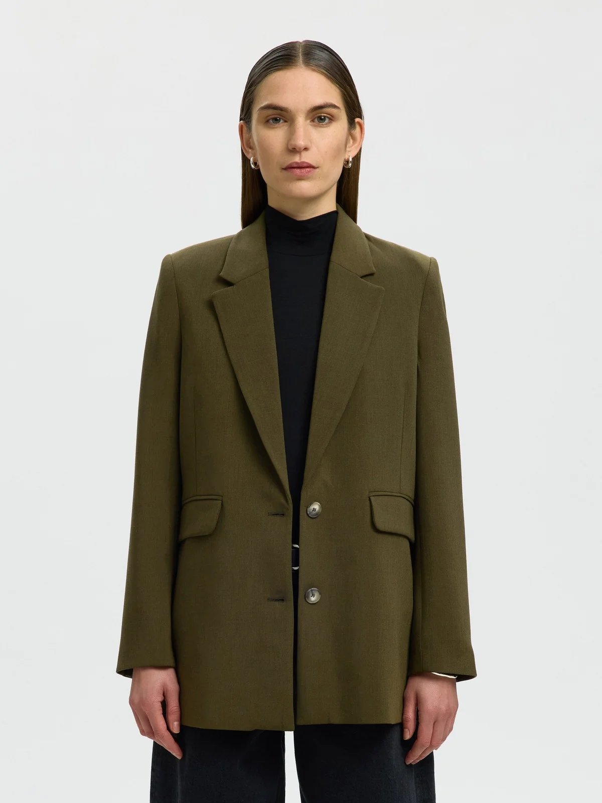 Rita relaxed blazer - fir green - Image 2