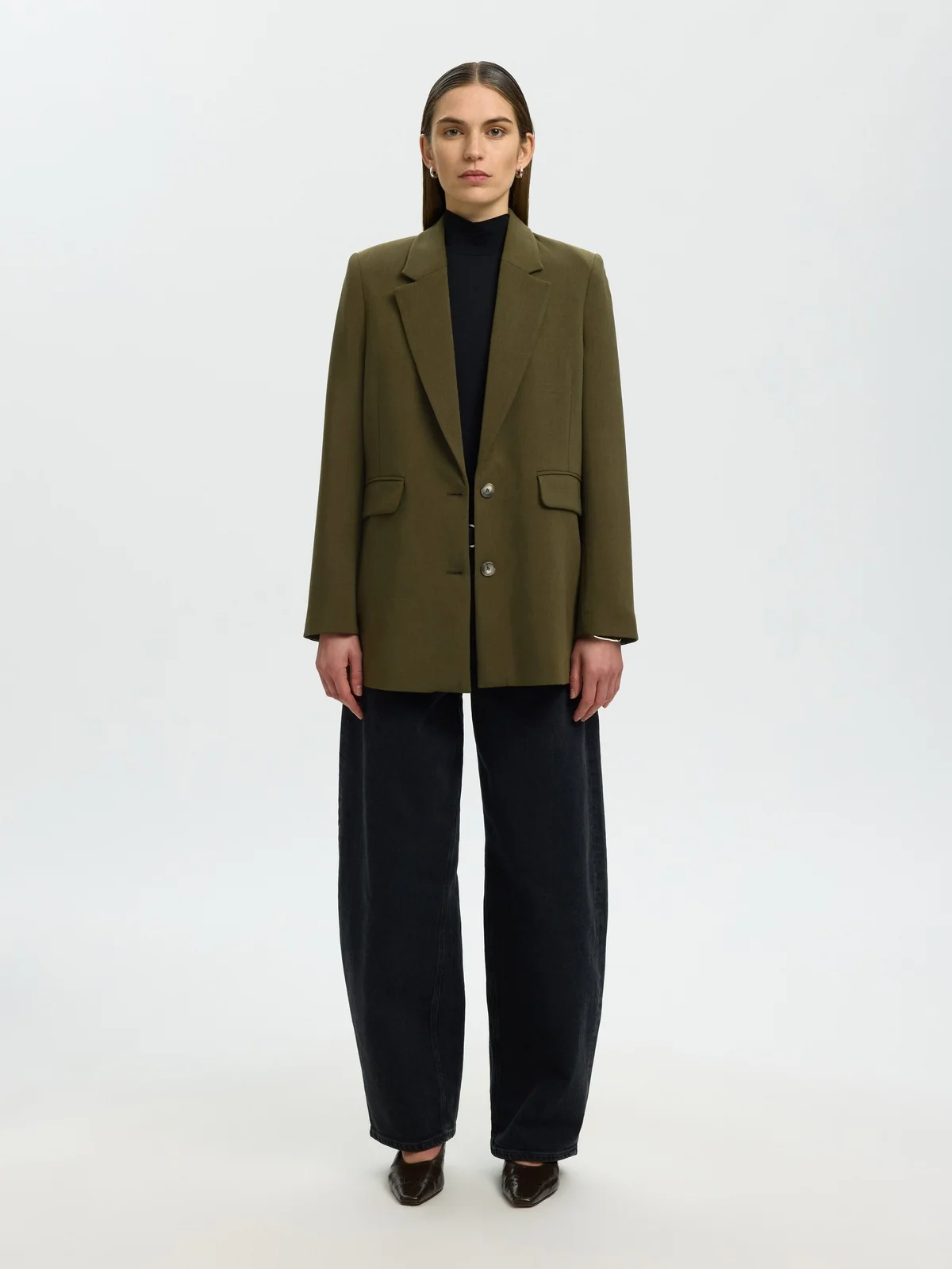 Rita relaxed blazer - fir green - Image 3