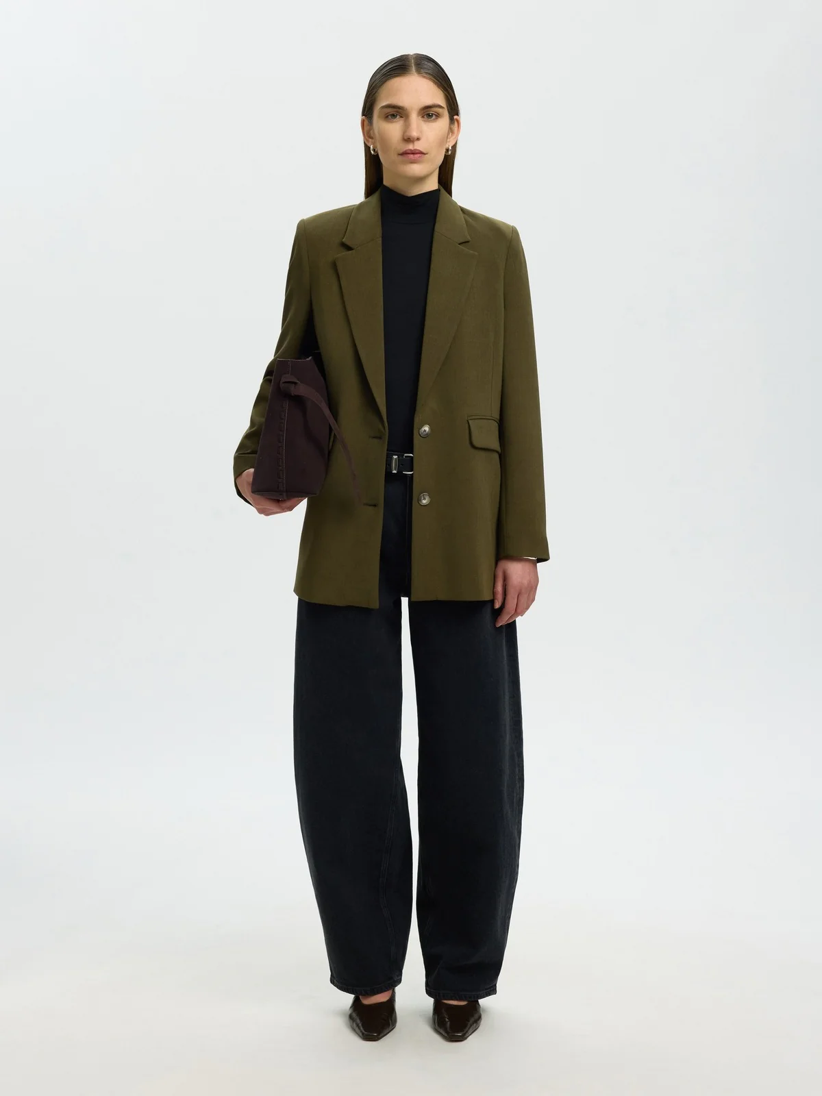 Rita relaxed blazer - fir green - Image 6