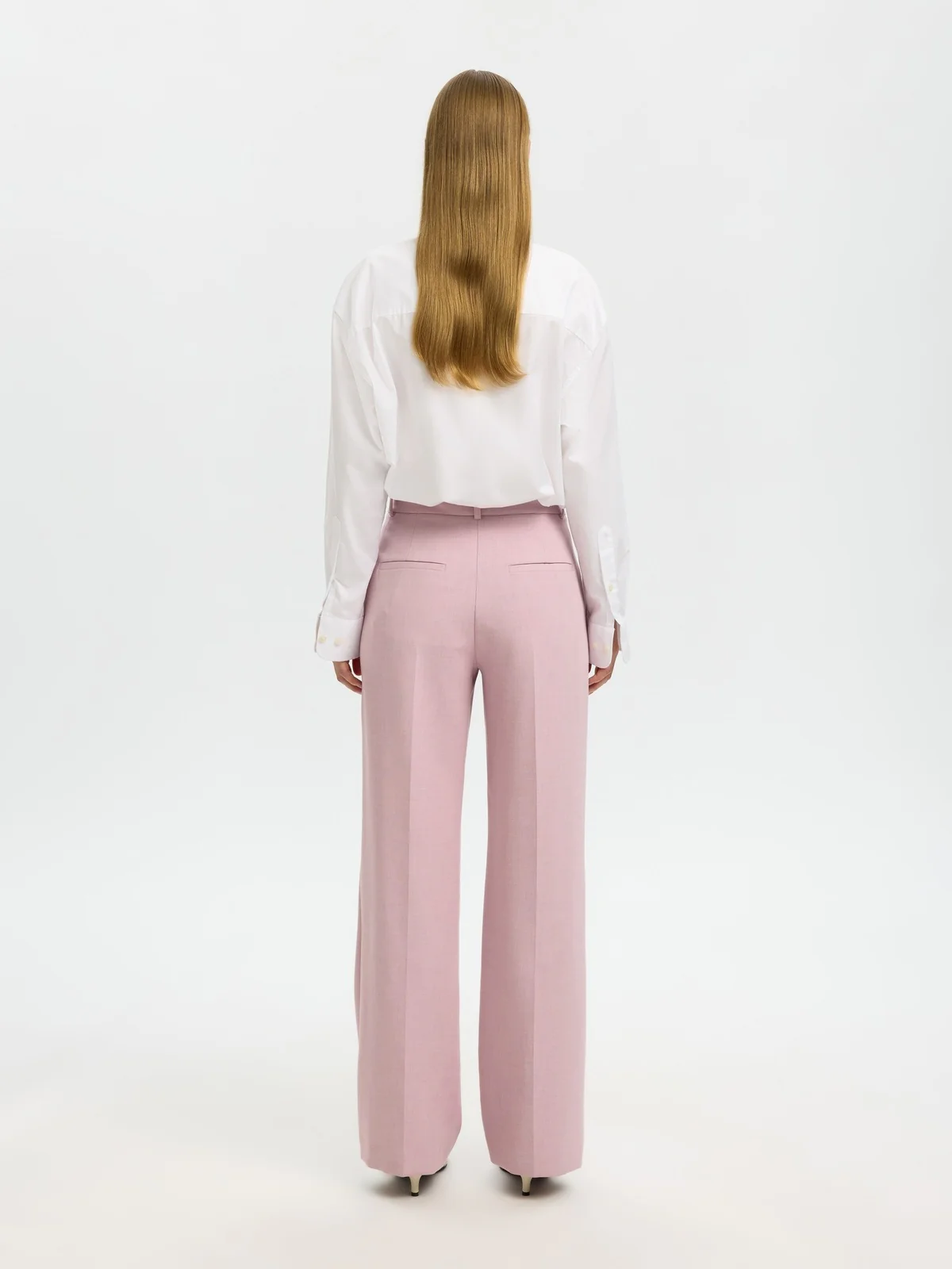 Rita wide bukse - bleached mauve - Image 4
