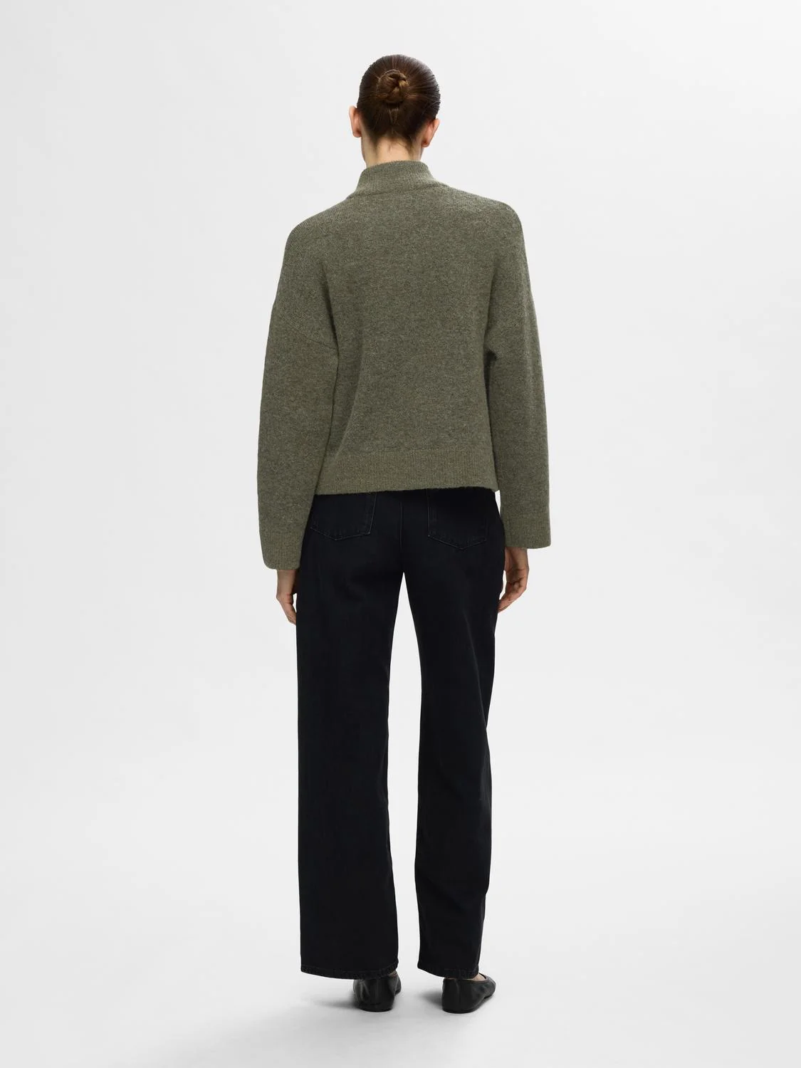 Sia knit zipper cardigan - kalamata - Image 5