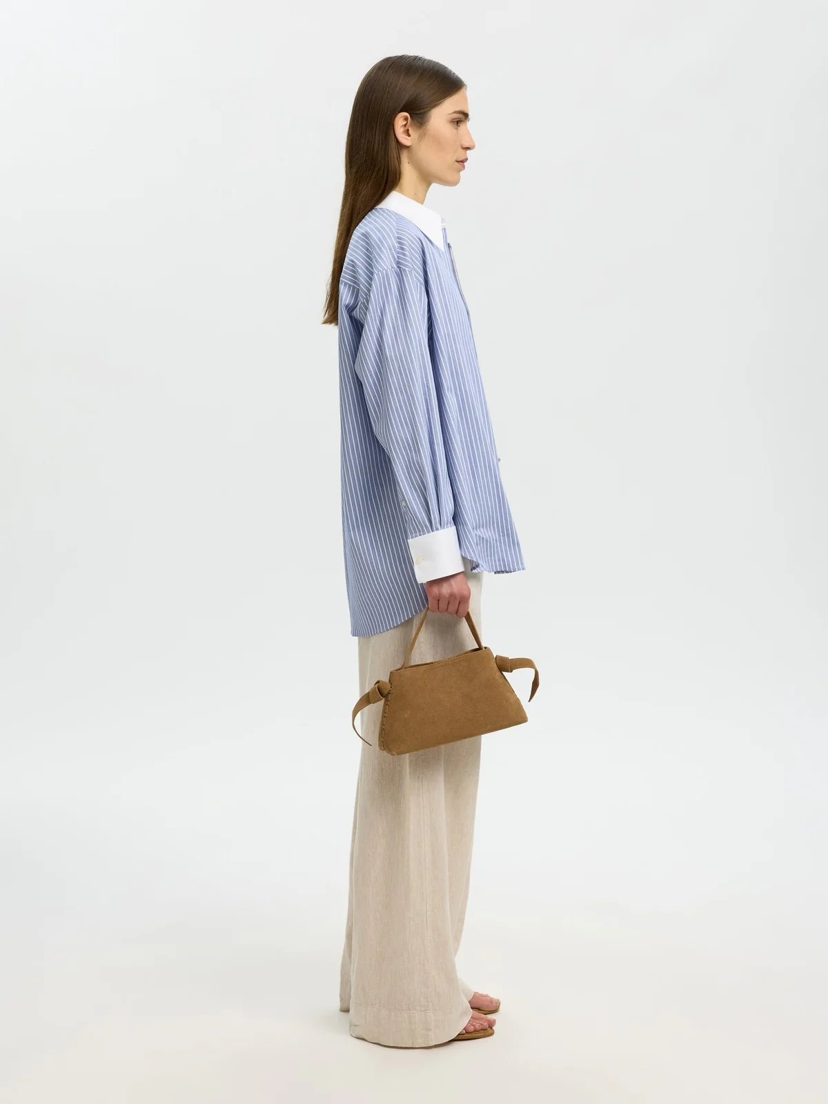 Stella mini suede veske - tan - Image 3