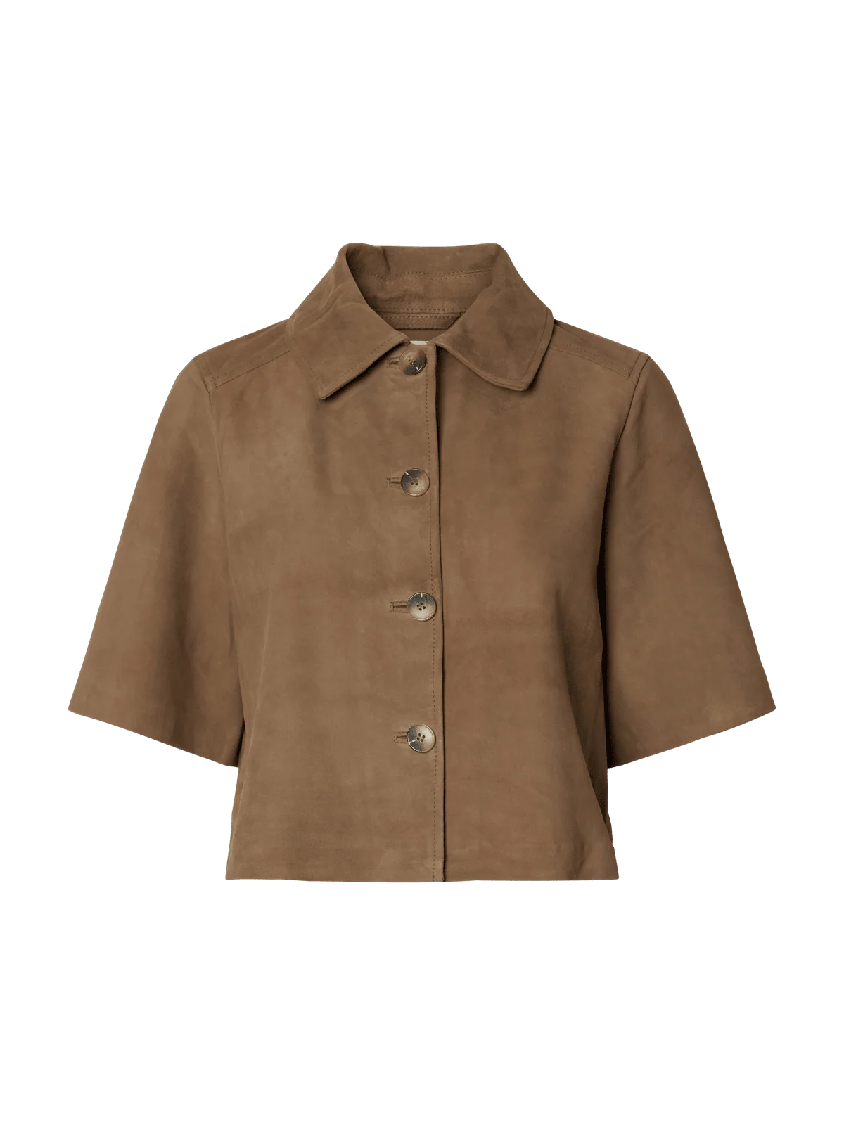 Suri suede skjorte - portabella