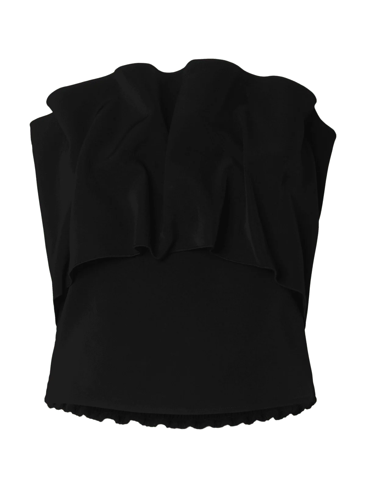 Vinelle pleated bandeau topp - black - Image 4