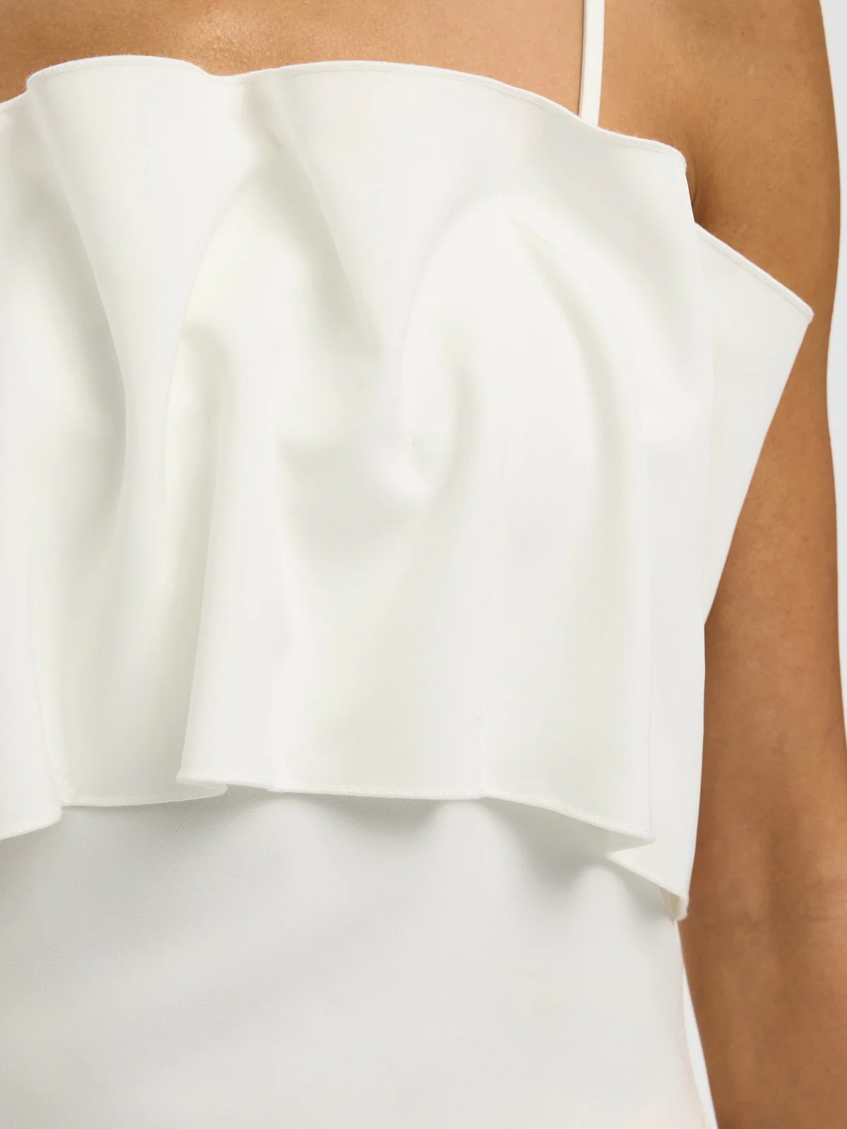 Vinelle pleated bandeau topp - snow white - Image 4