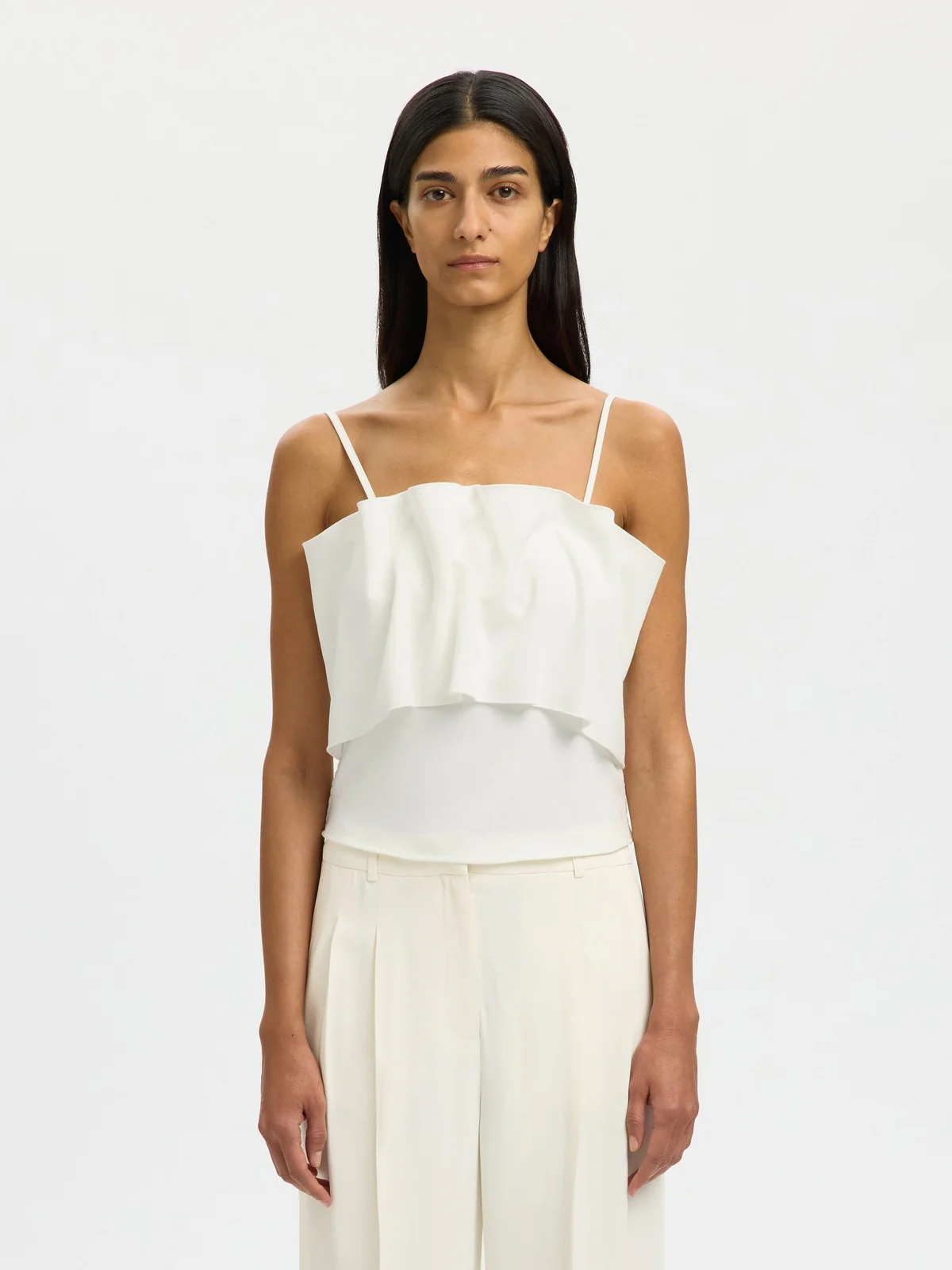 Vinelle pleated bandeau topp - snow white - Image 7