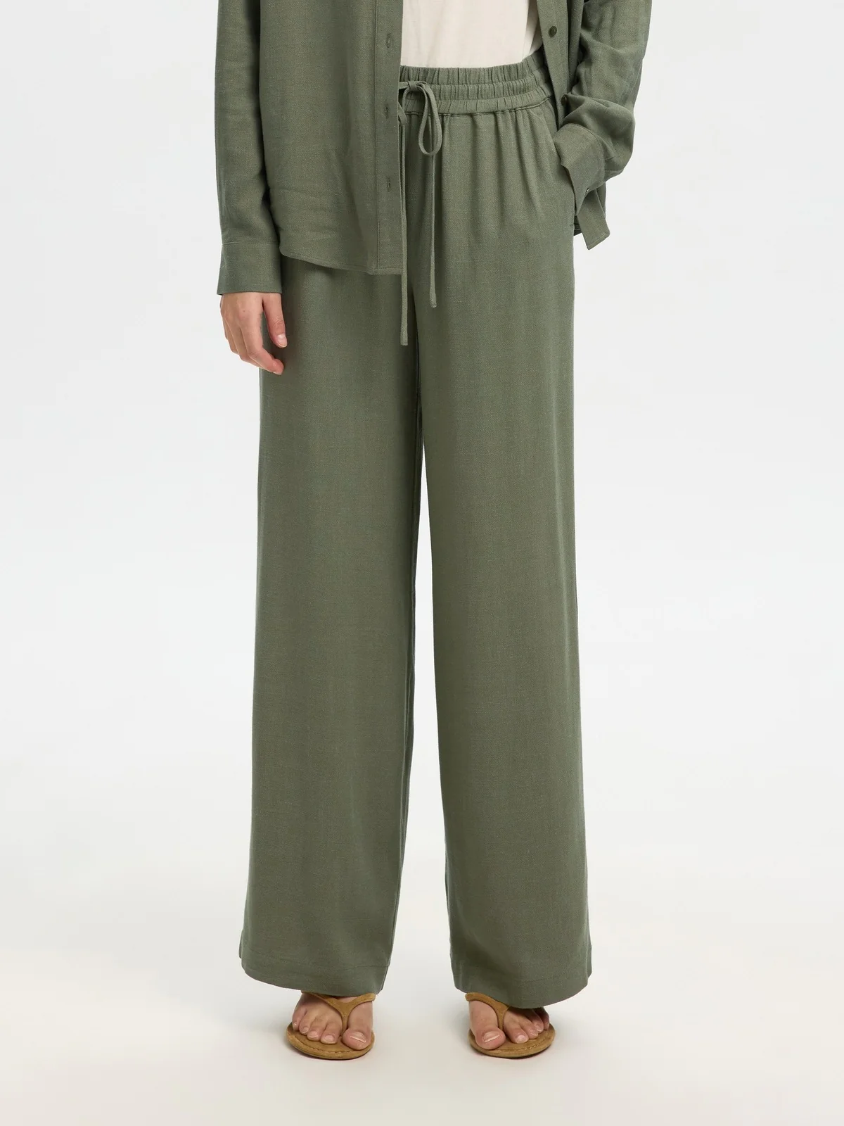 Viva gulia linbukse - deep lichen green - Image 2