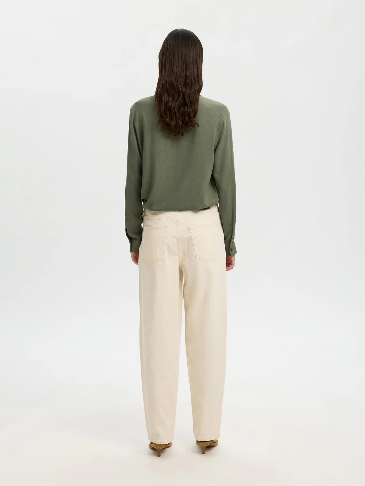 Viva linskjorte - deep lichen green - Image 4