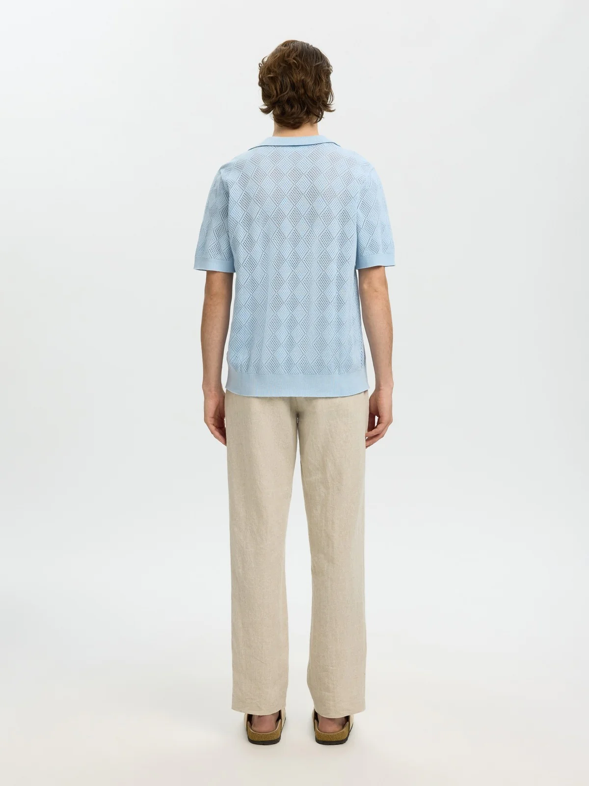 Arco knit polo skjorte - cashmere blue - Image 2