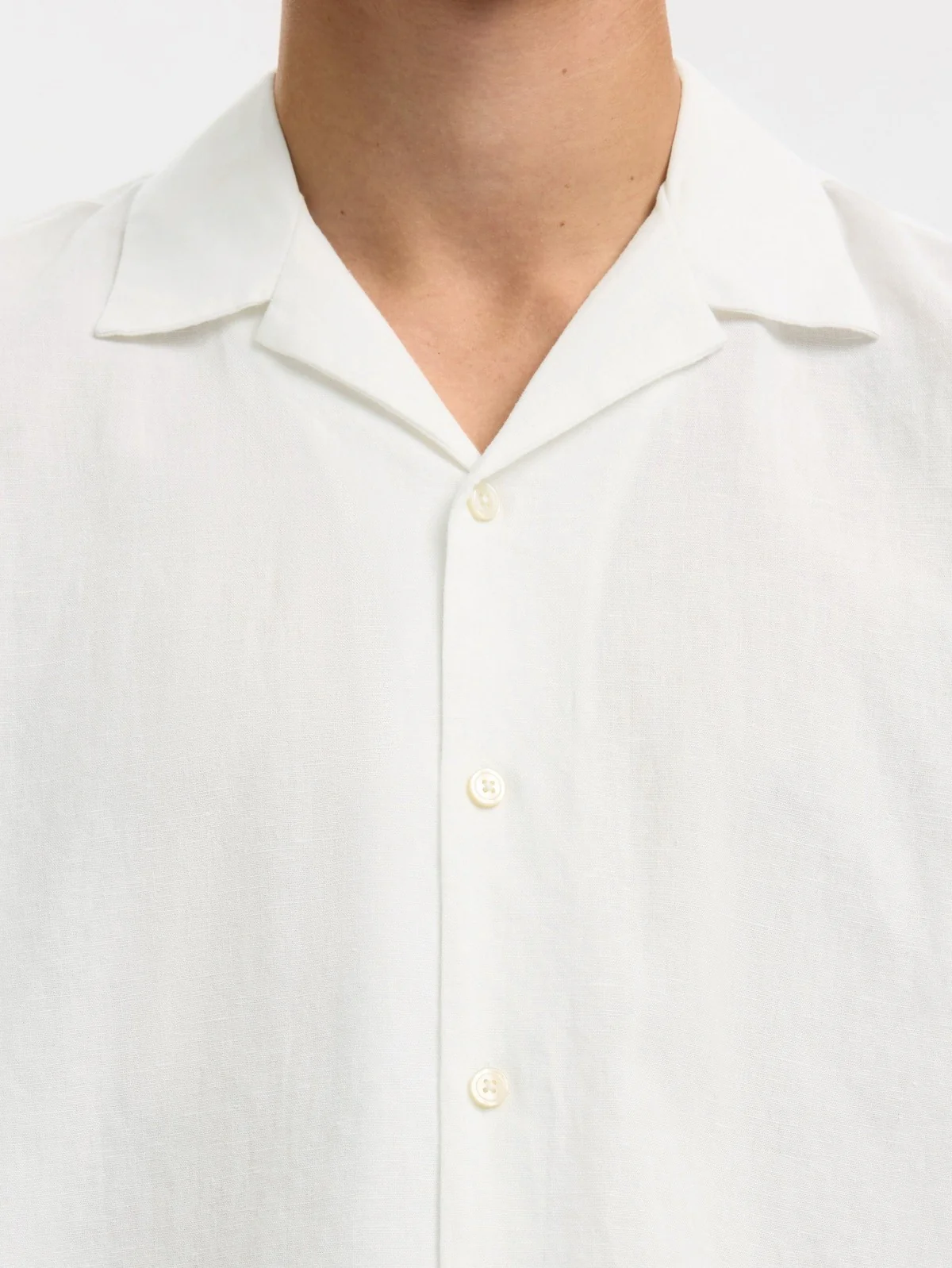 Casper clay lin skjorte - bright white - Image 5