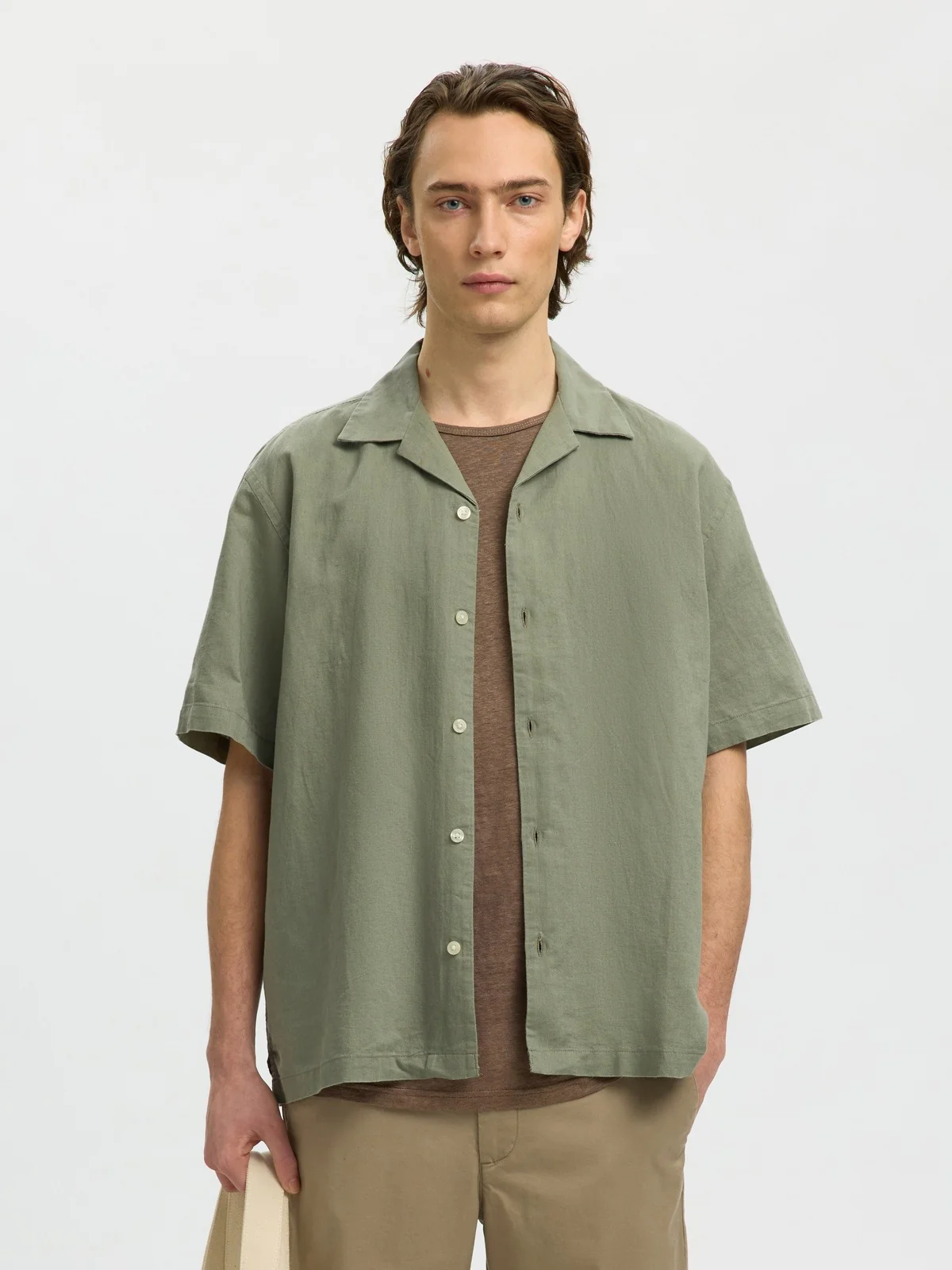 Casper clay lin skjorte - vetiver - Image 2