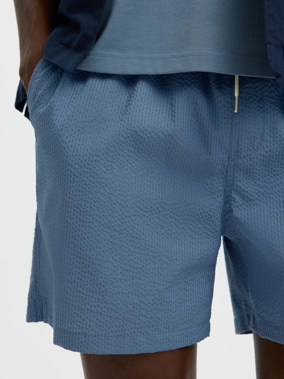 Cooper seersucker badeshorts - blue mirage - Image 3