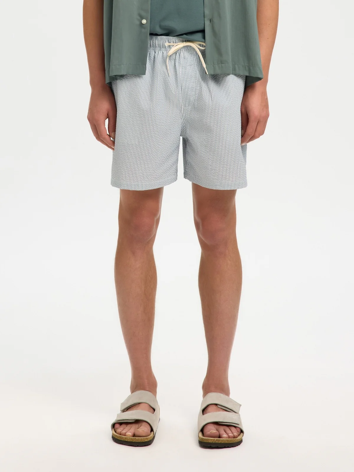 Cooper seersucker badeshorts - blue mirage - Image 2