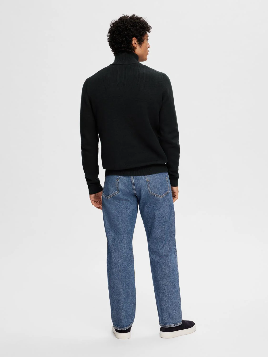 Dane knit half zip - black - Image 4