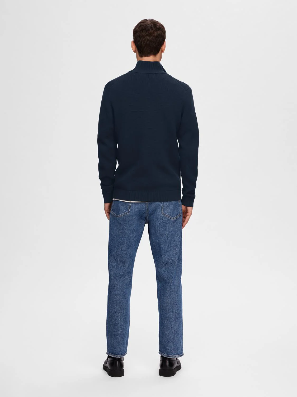 Dane knit half zip genser - sky captain - Image 4