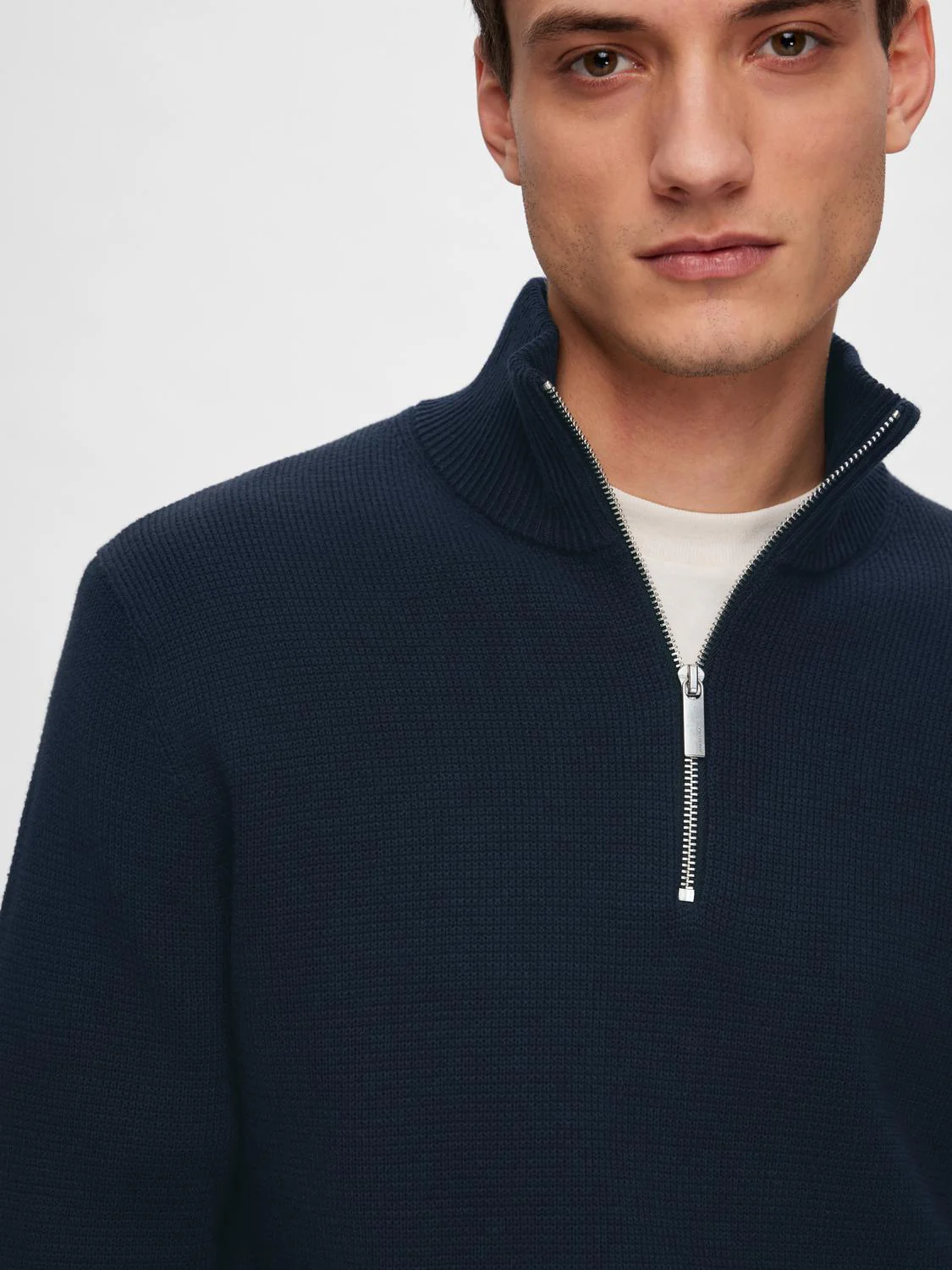 Dane knit half zip genser - sky captain - Image 5