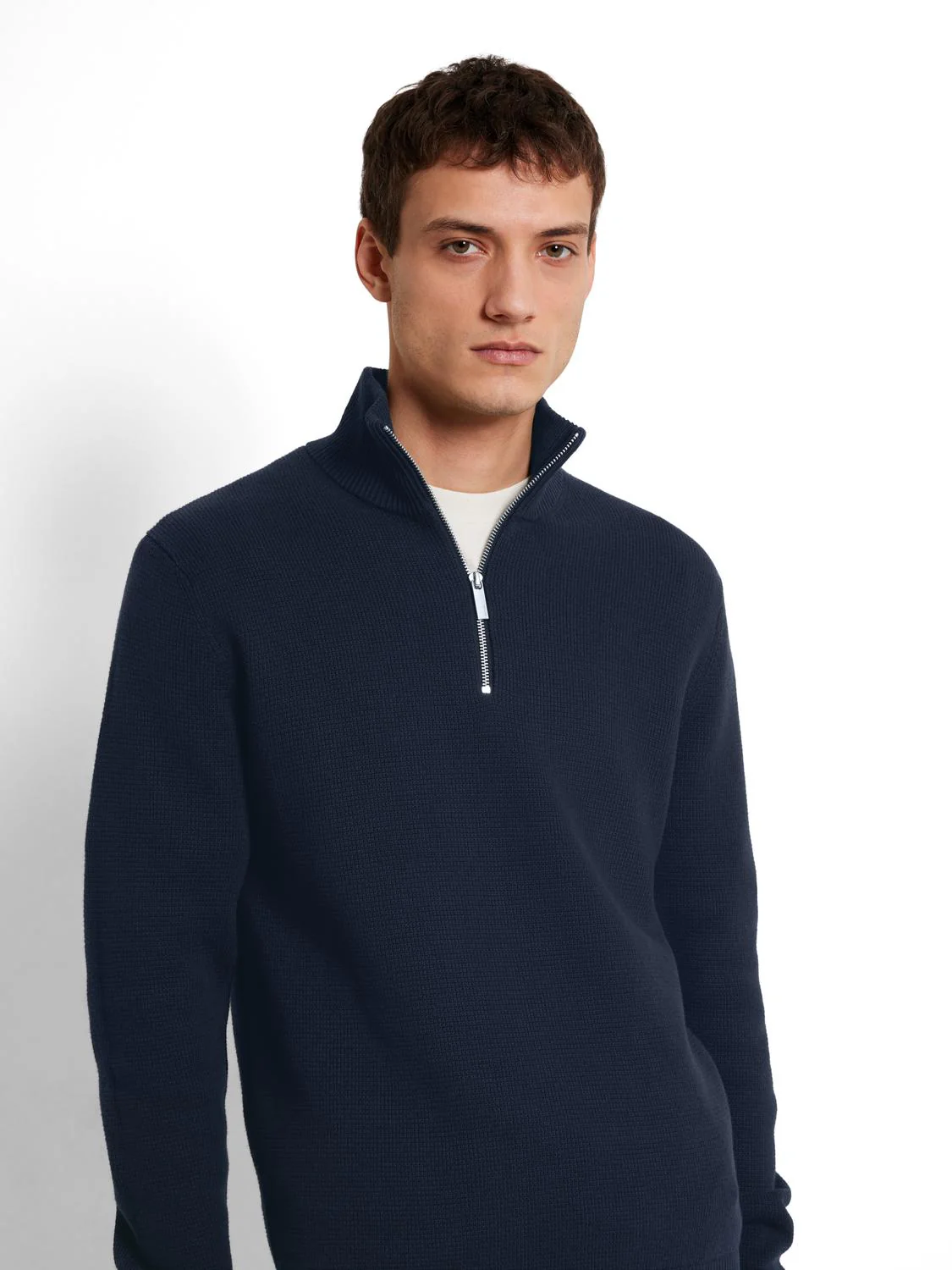 Dane knit half zip genser - sky captain - Image 6